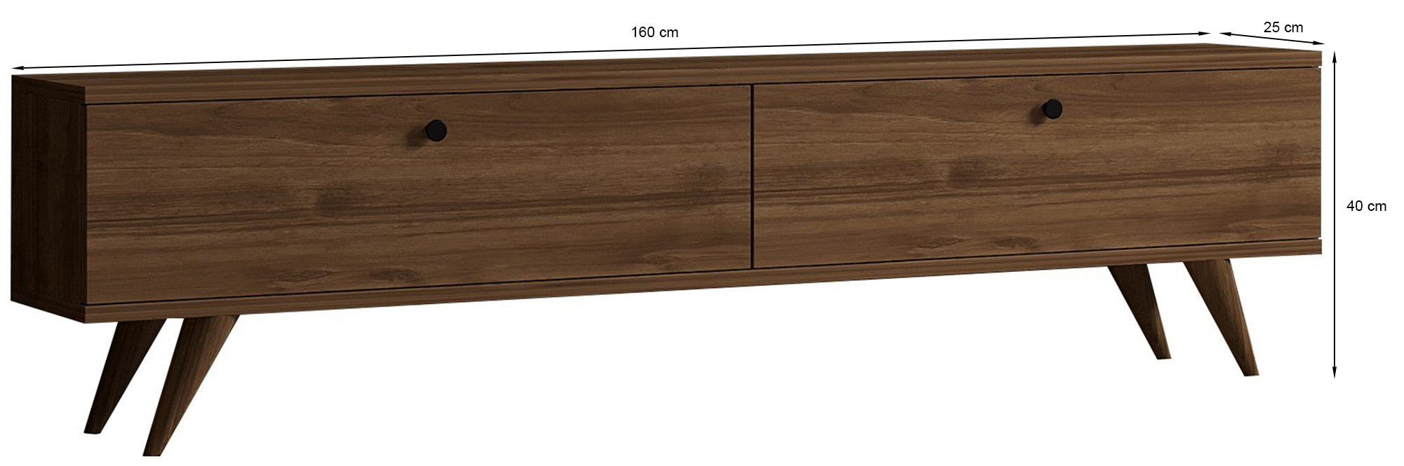 Szafka RTV Sastaley 160 cm orzech