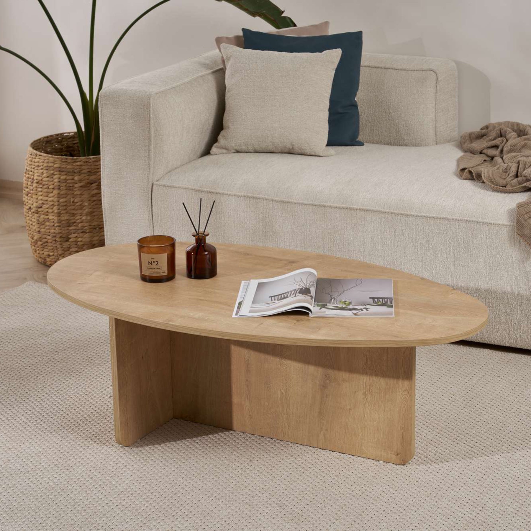 Stolik kawowy Orba 120x65 cm dąb naturalny