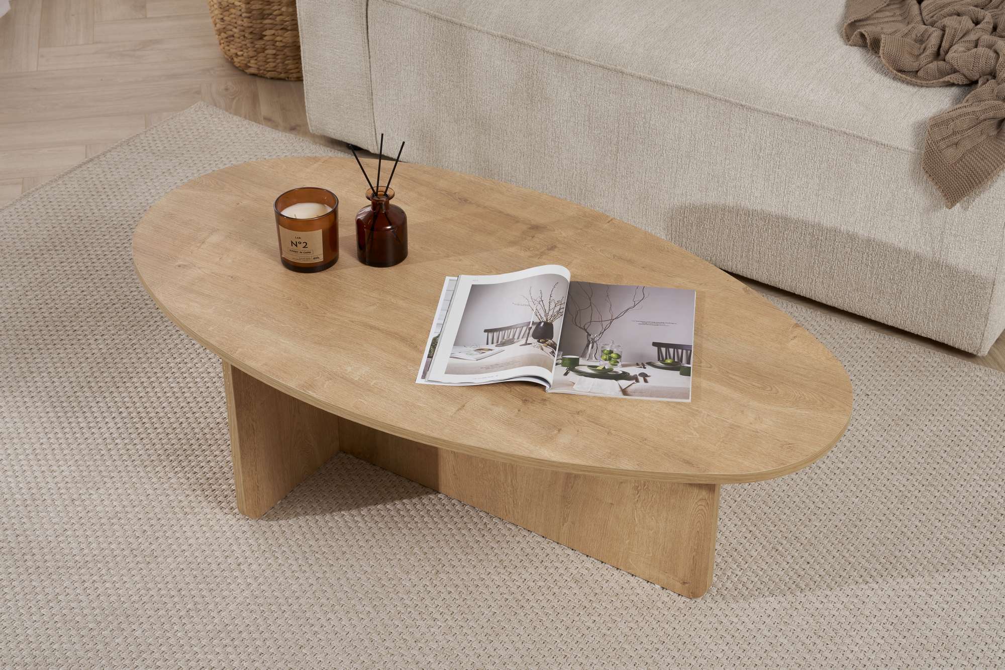 Stolik kawowy Orba 120x65 cm dąb naturalny