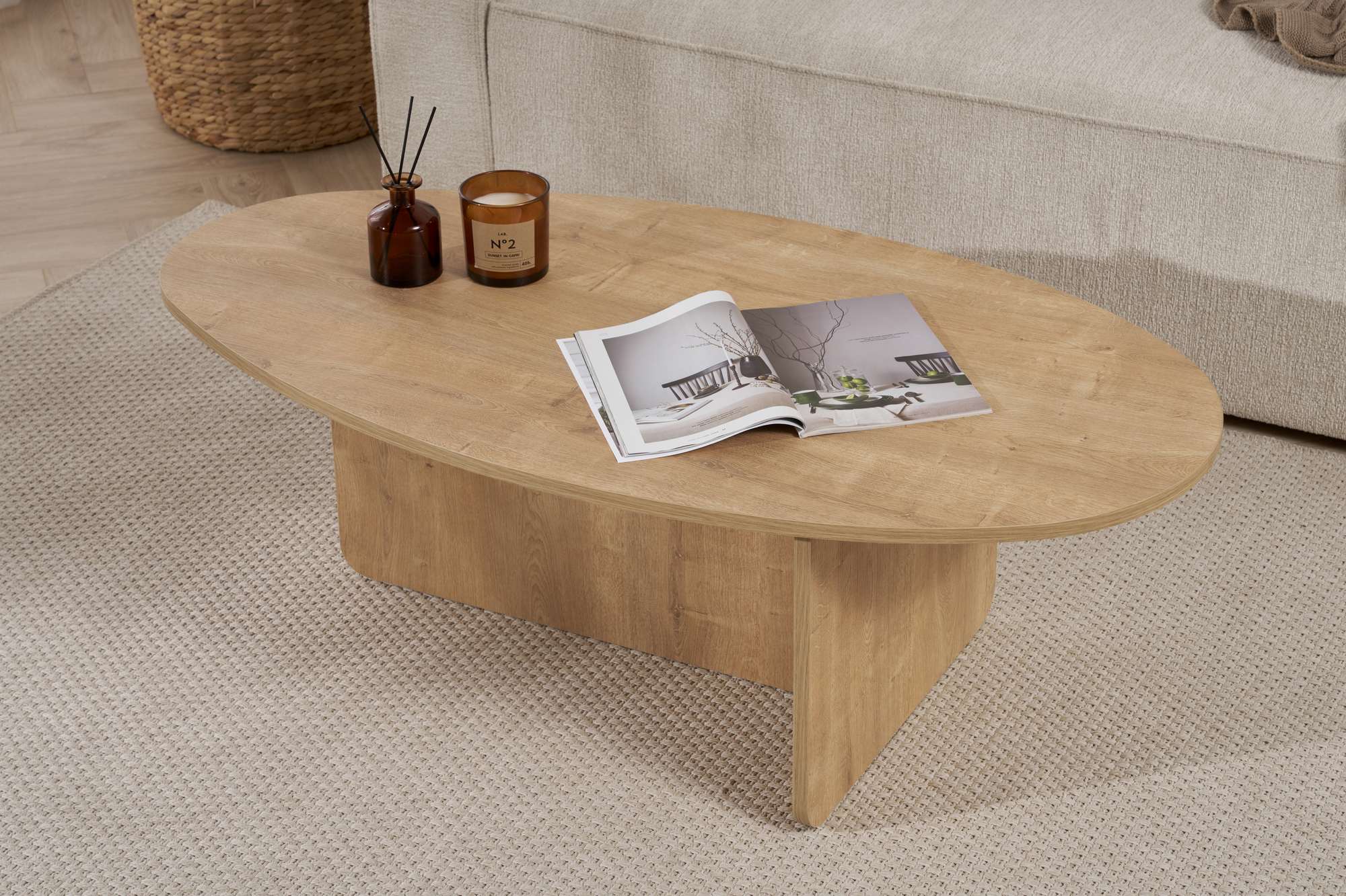 Stolik kawowy Orba 120x65 cm dąb naturalny