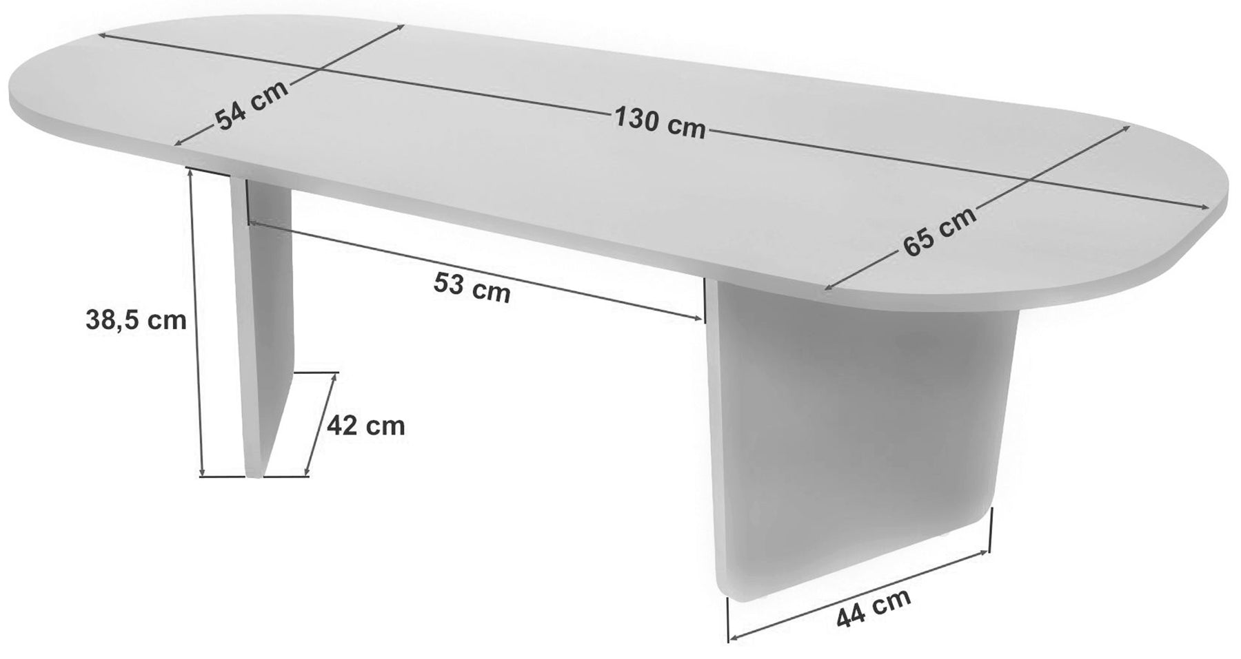 Stolik kawowy Vellu 130x65 cm dąb naturalny