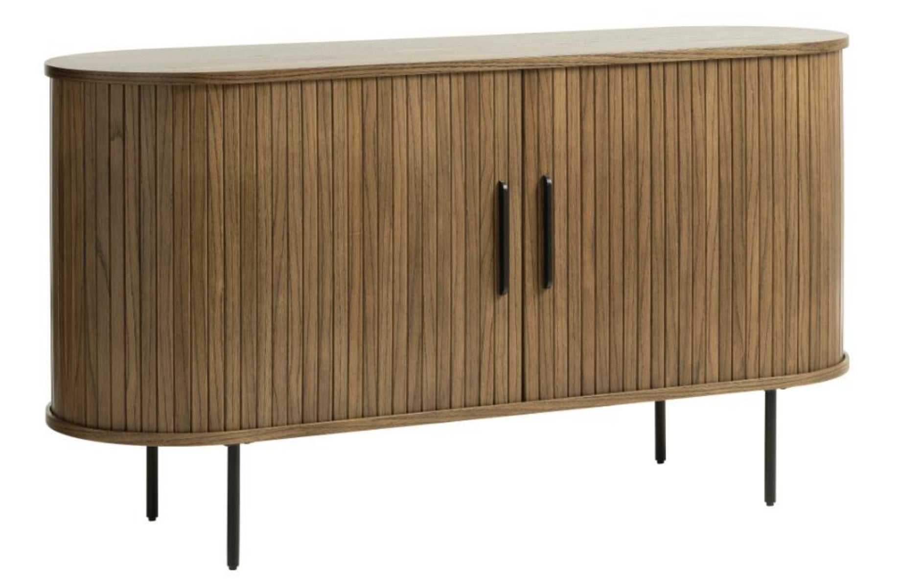 Komoda Gativel 140x76 cm lamele dąb palony