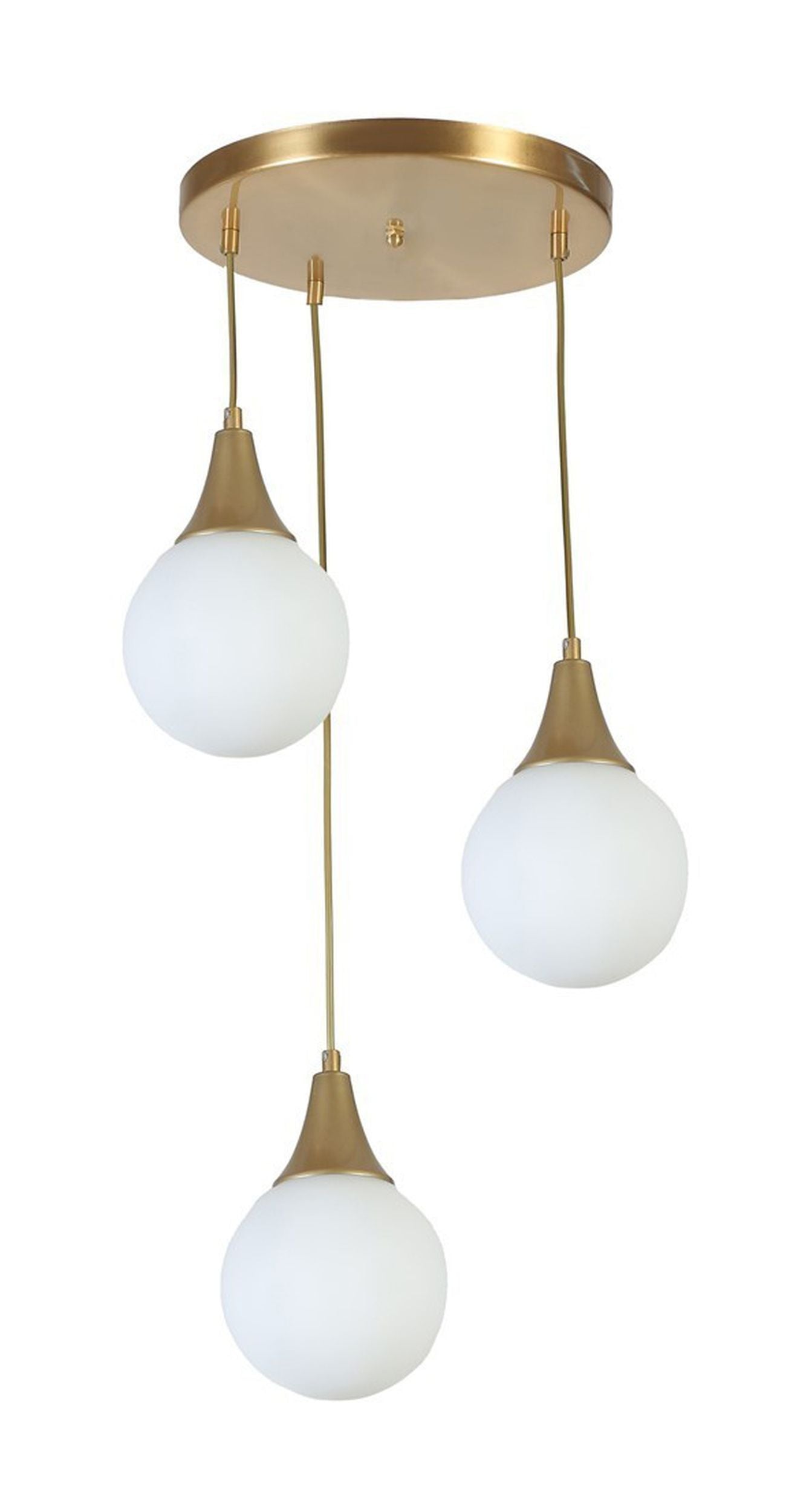 Lampa wisząca Stella x3 biało-złota