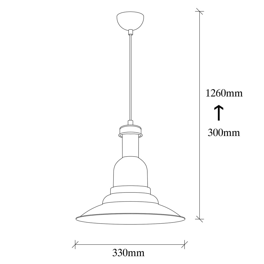 Lampa sufitowa Ardulace kapelusz średnica 33 cm czarna