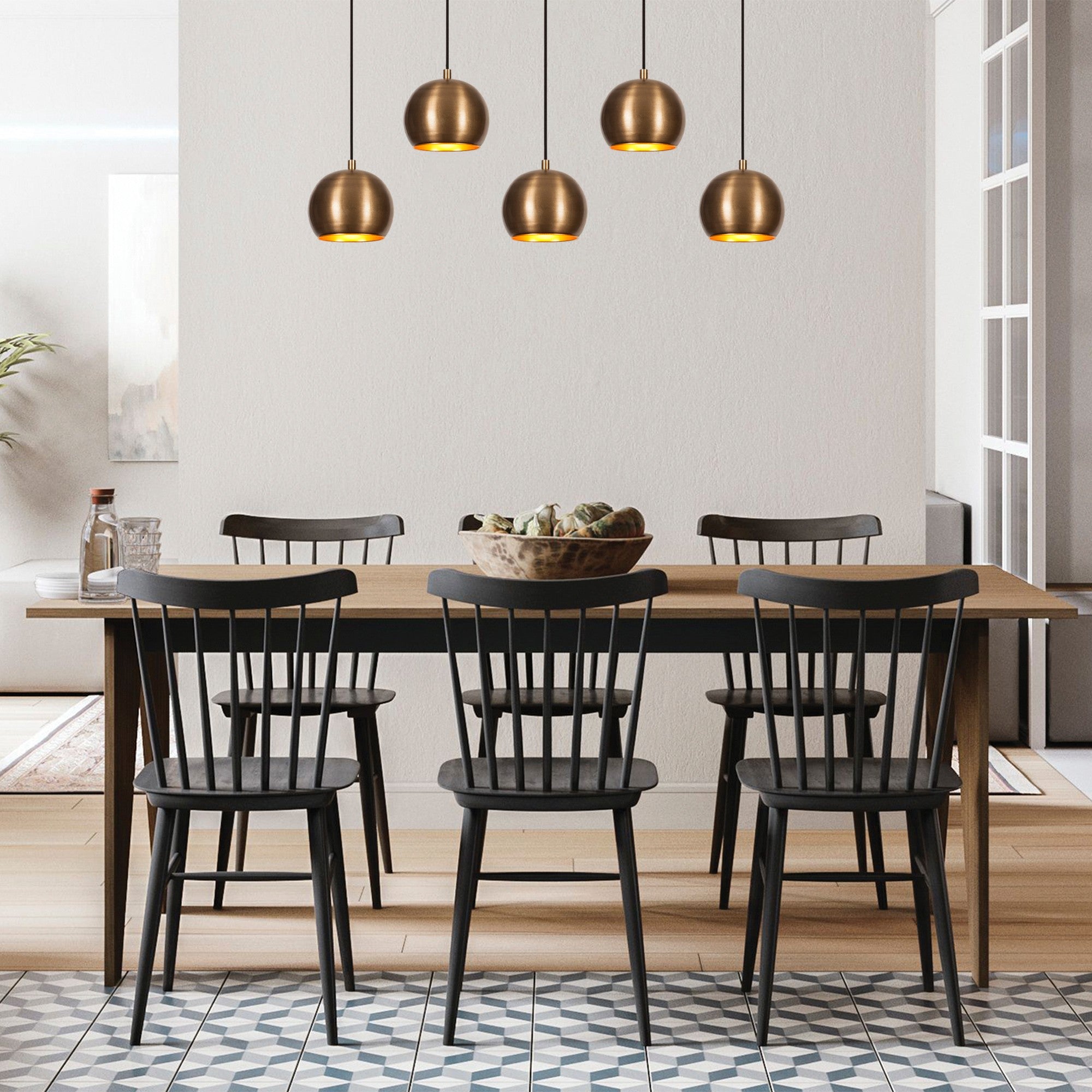 Lampa wisząca Derealle x5 złota