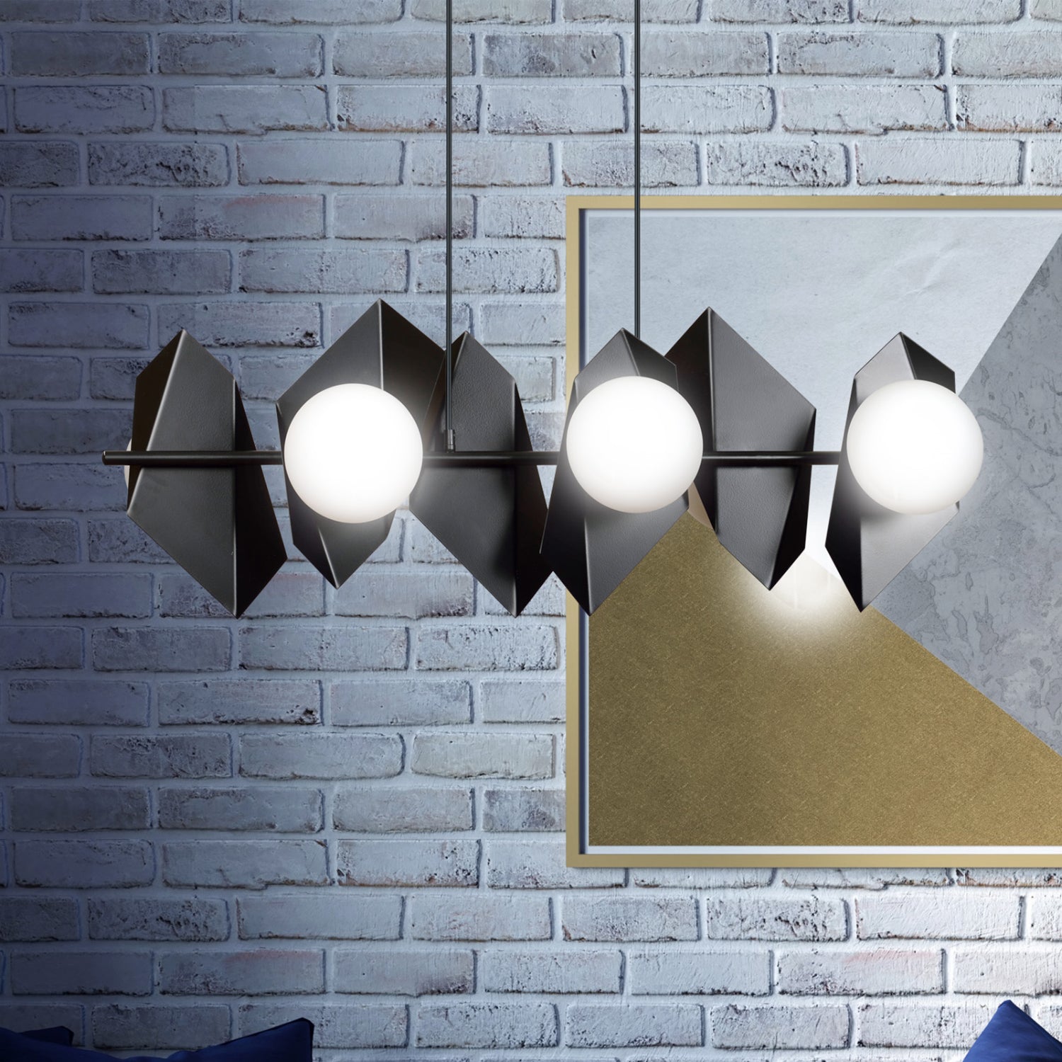 Lampa wisząca Ankona czarna x6