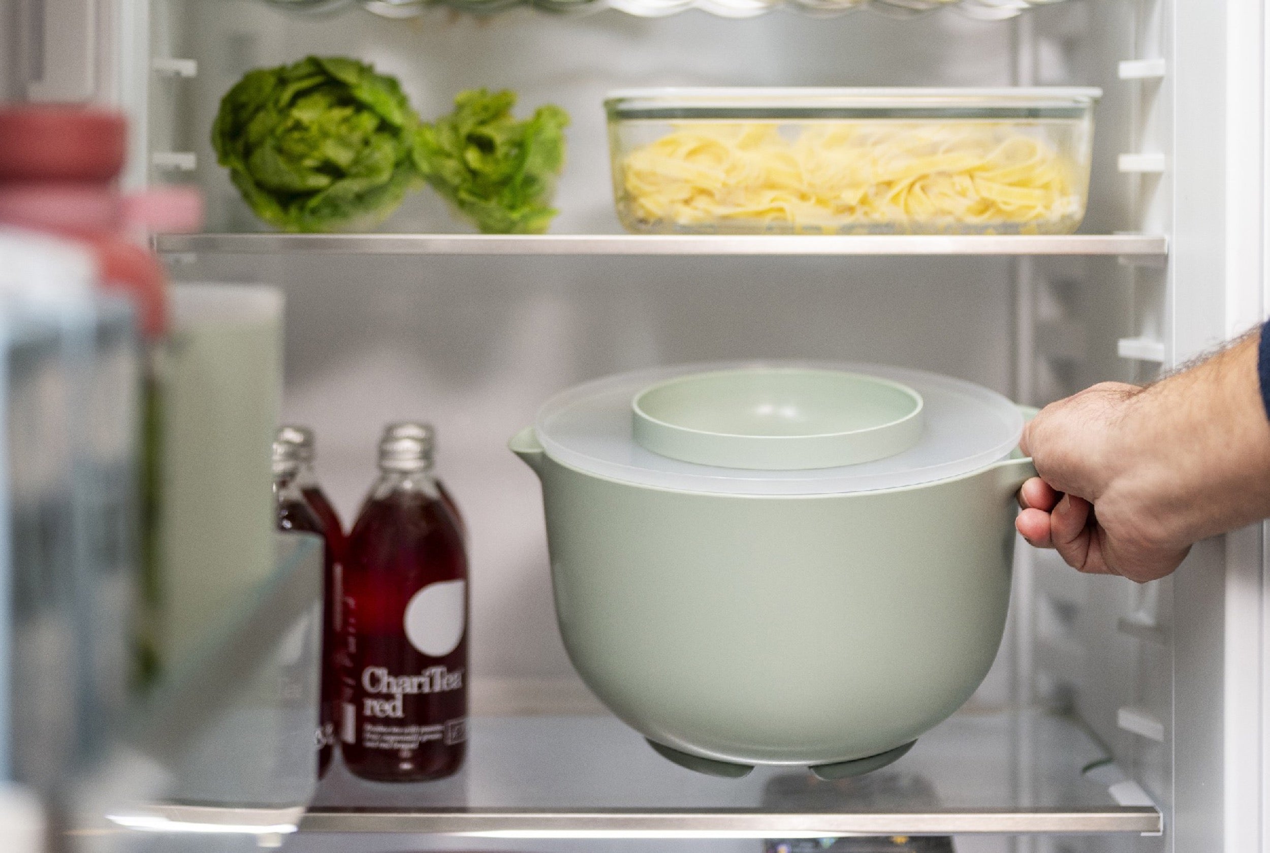 Miska z pokrywą odporną na rozchlapywanie Chef It 3000 ml kremowa