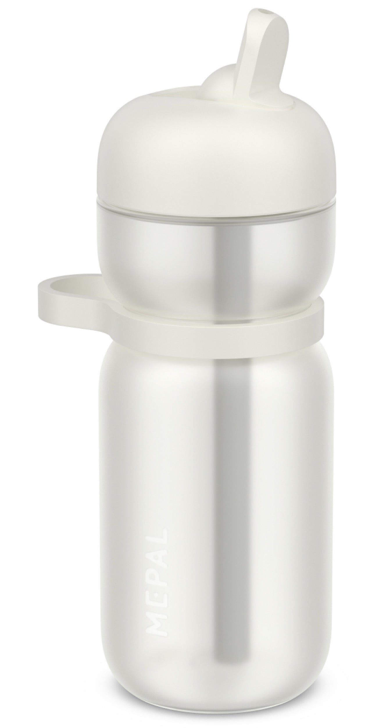 Bidon sportowy ze słomką Active 600 ml biały