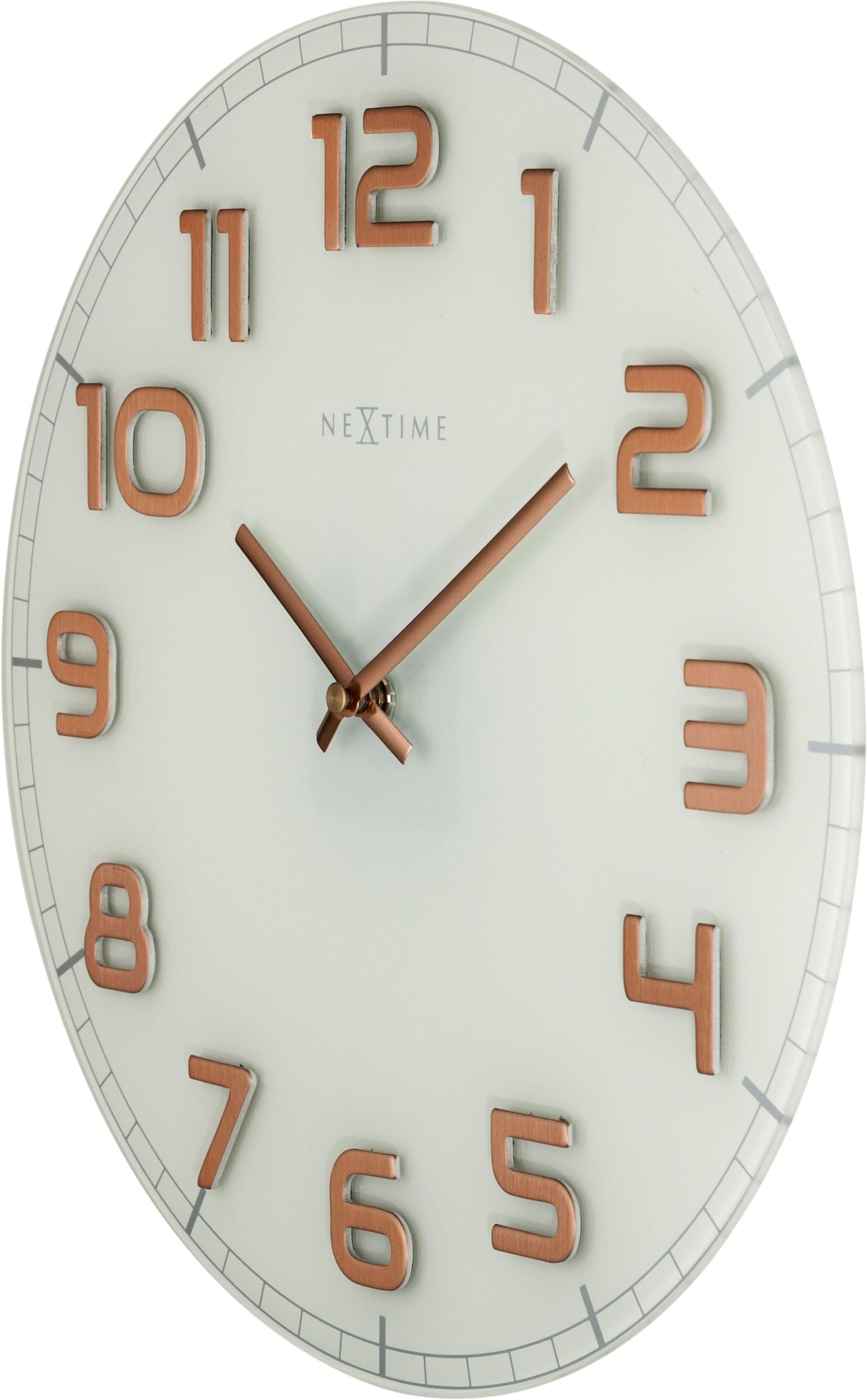 Zegar ścienny Classy 30 cm biało-miedziany