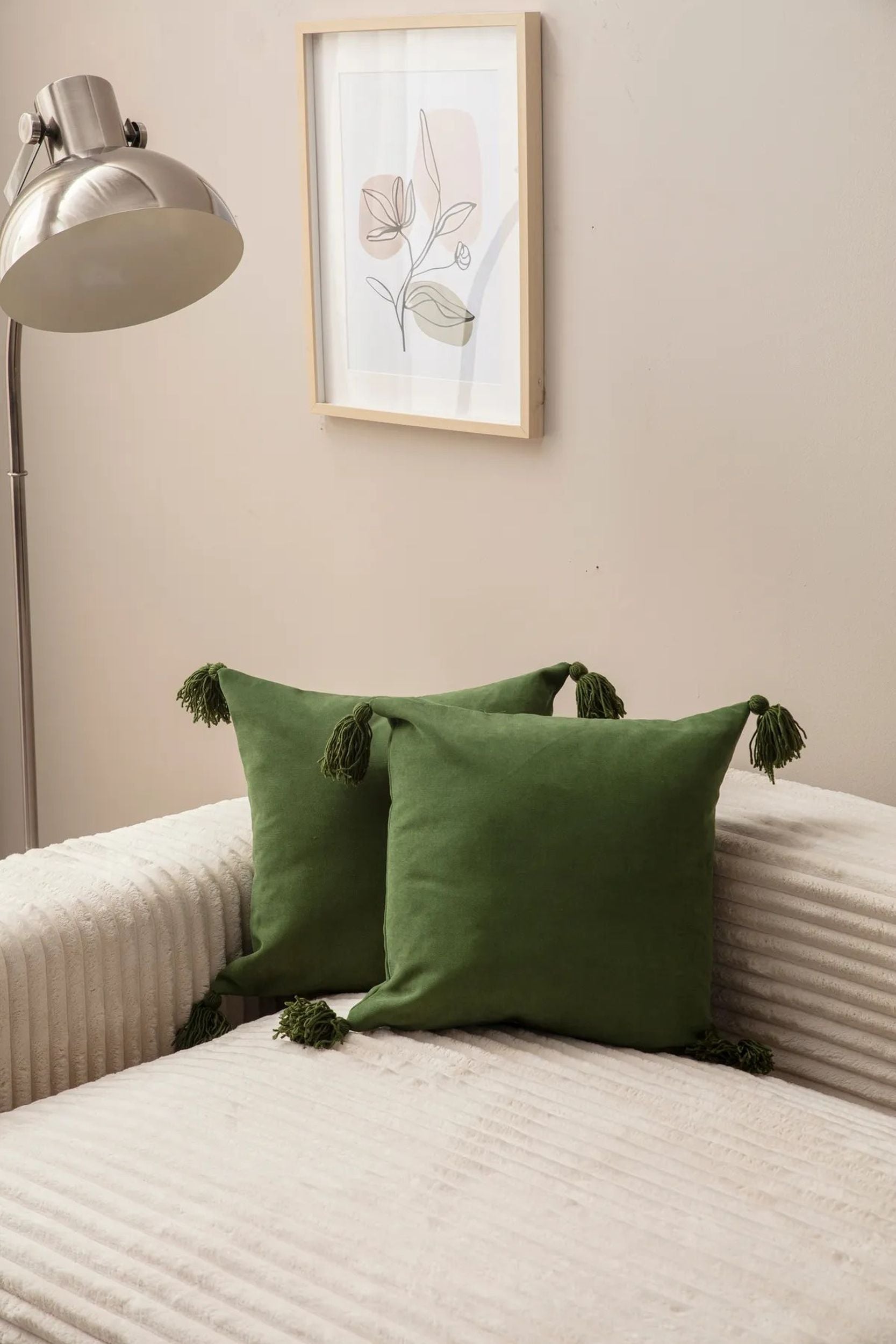 Zestaw 2 poszewek na poduszki Puskul 43x43 cm zielone