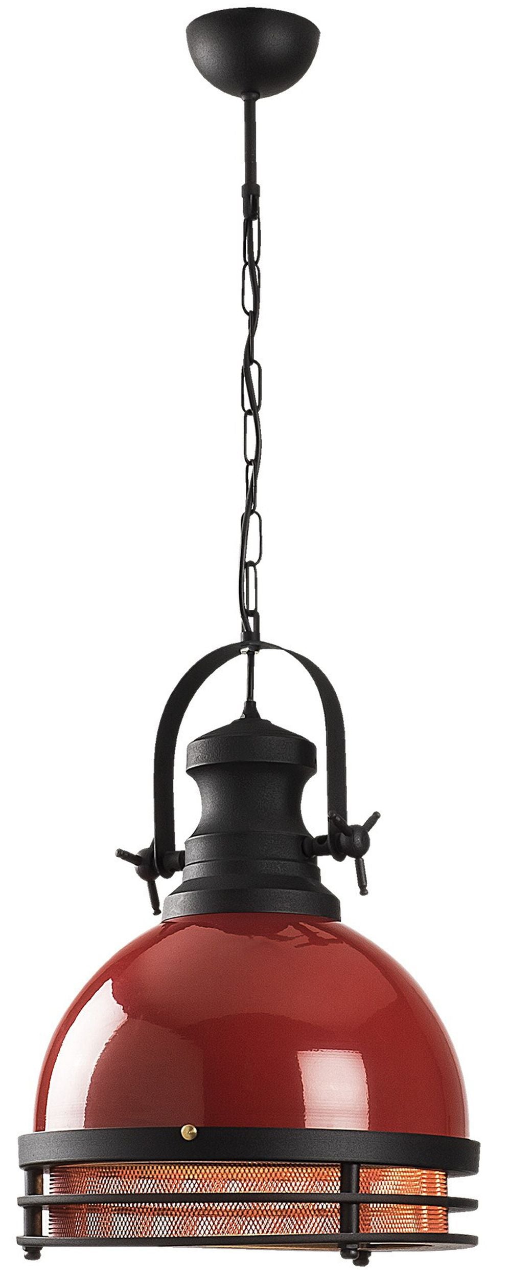 Lampa wisząca Saglam średnica 32 cm czarno-czerwona