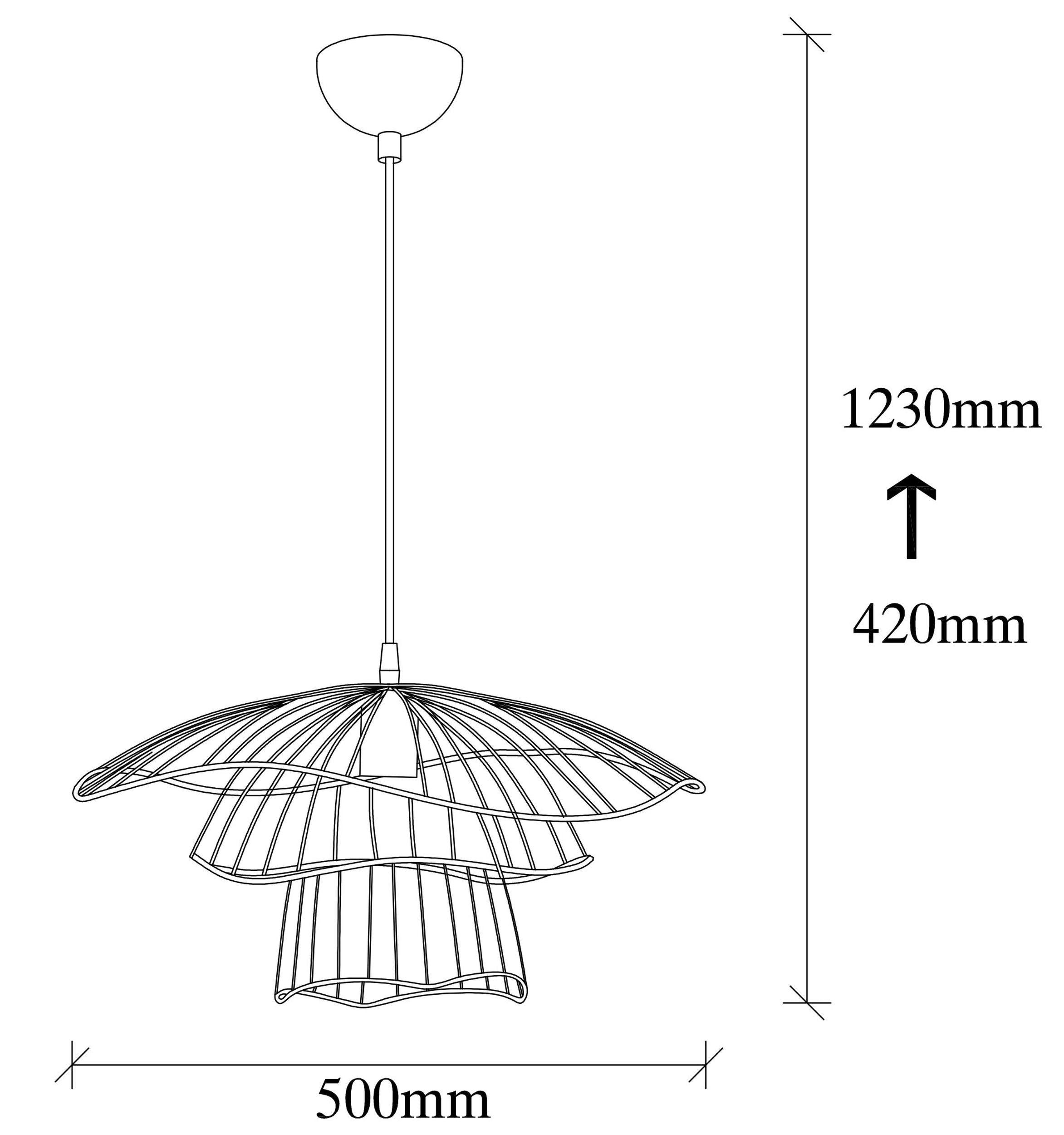 Lampa wisząca Solanum 52 cm czarna