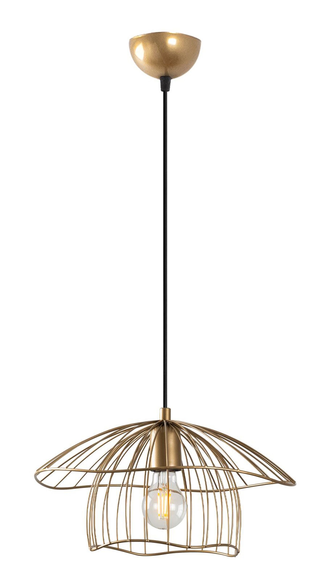 Lampa wisząca Mantar złota
