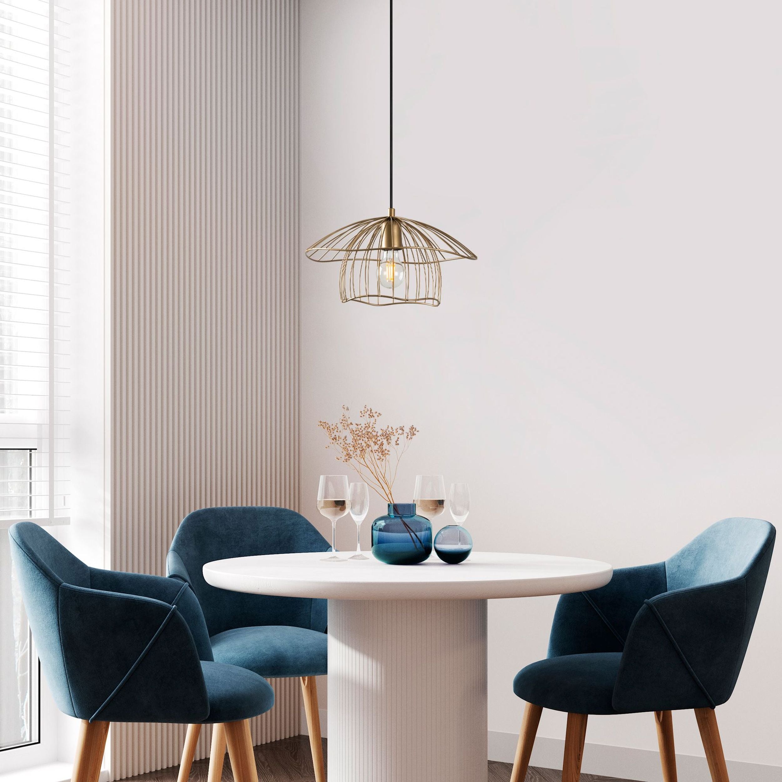 Lampa wisząca Mantar złota