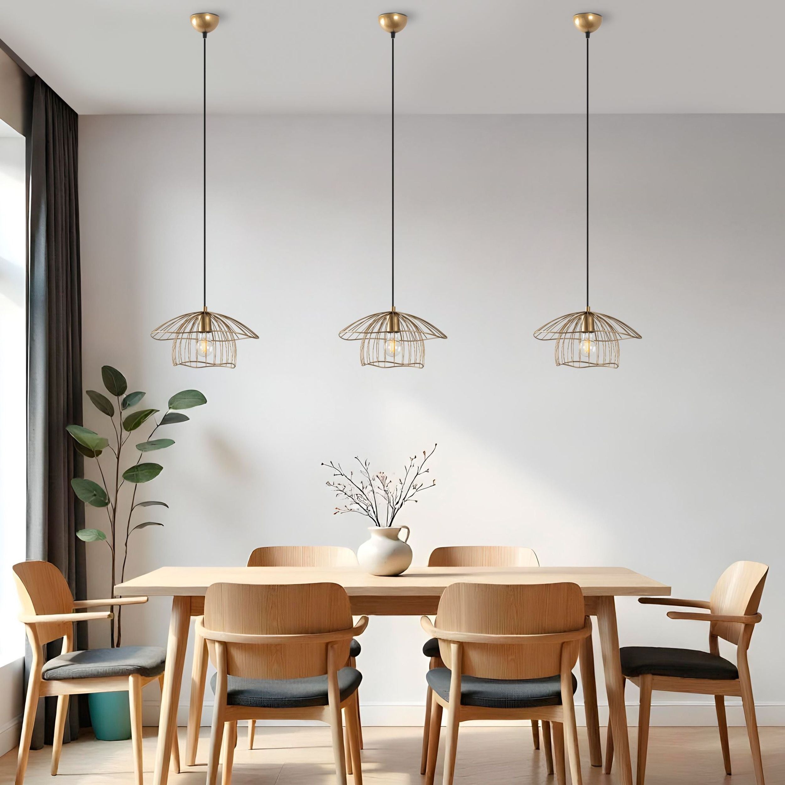 Lampa wisząca Mantar złota