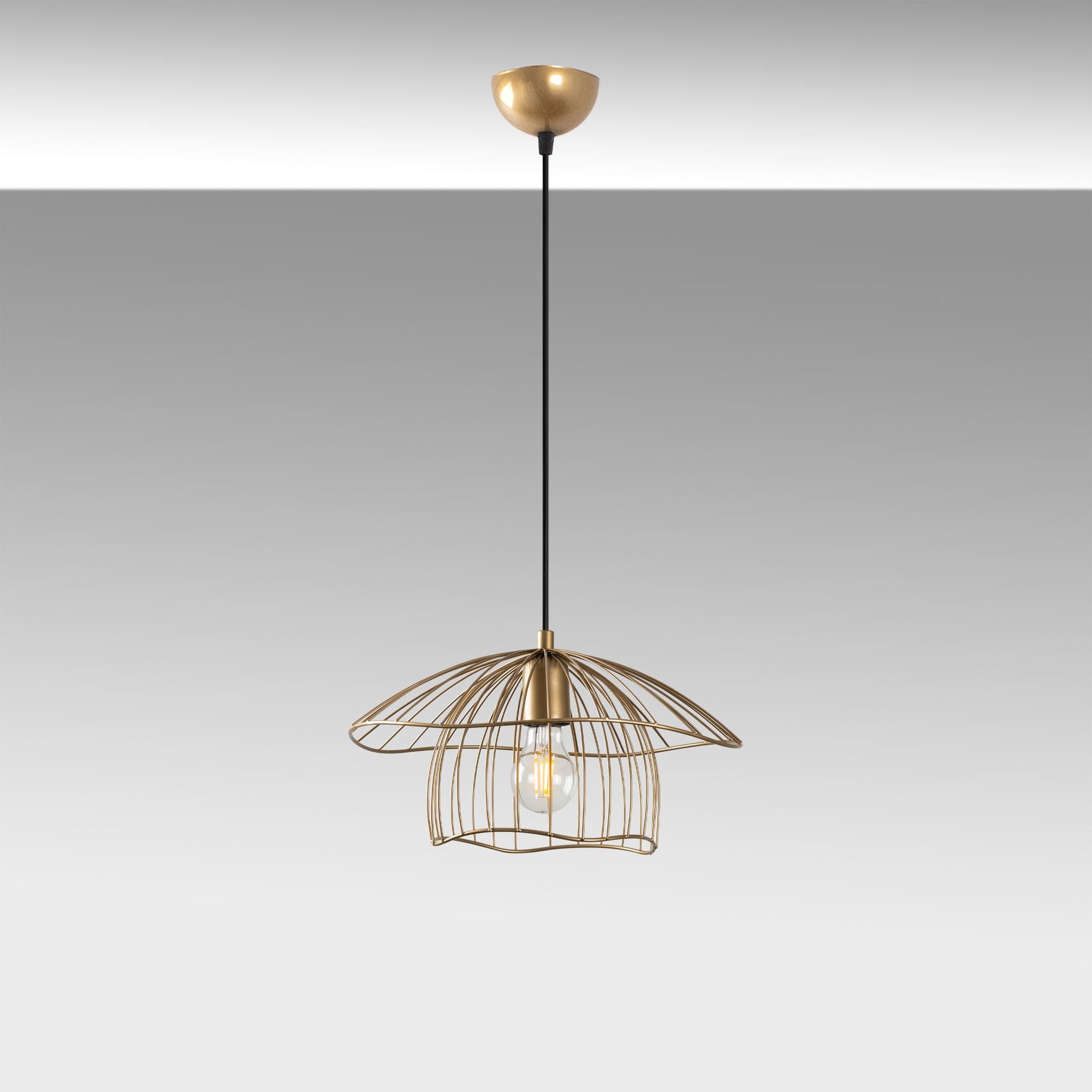 Lampa wisząca Mantar złota
