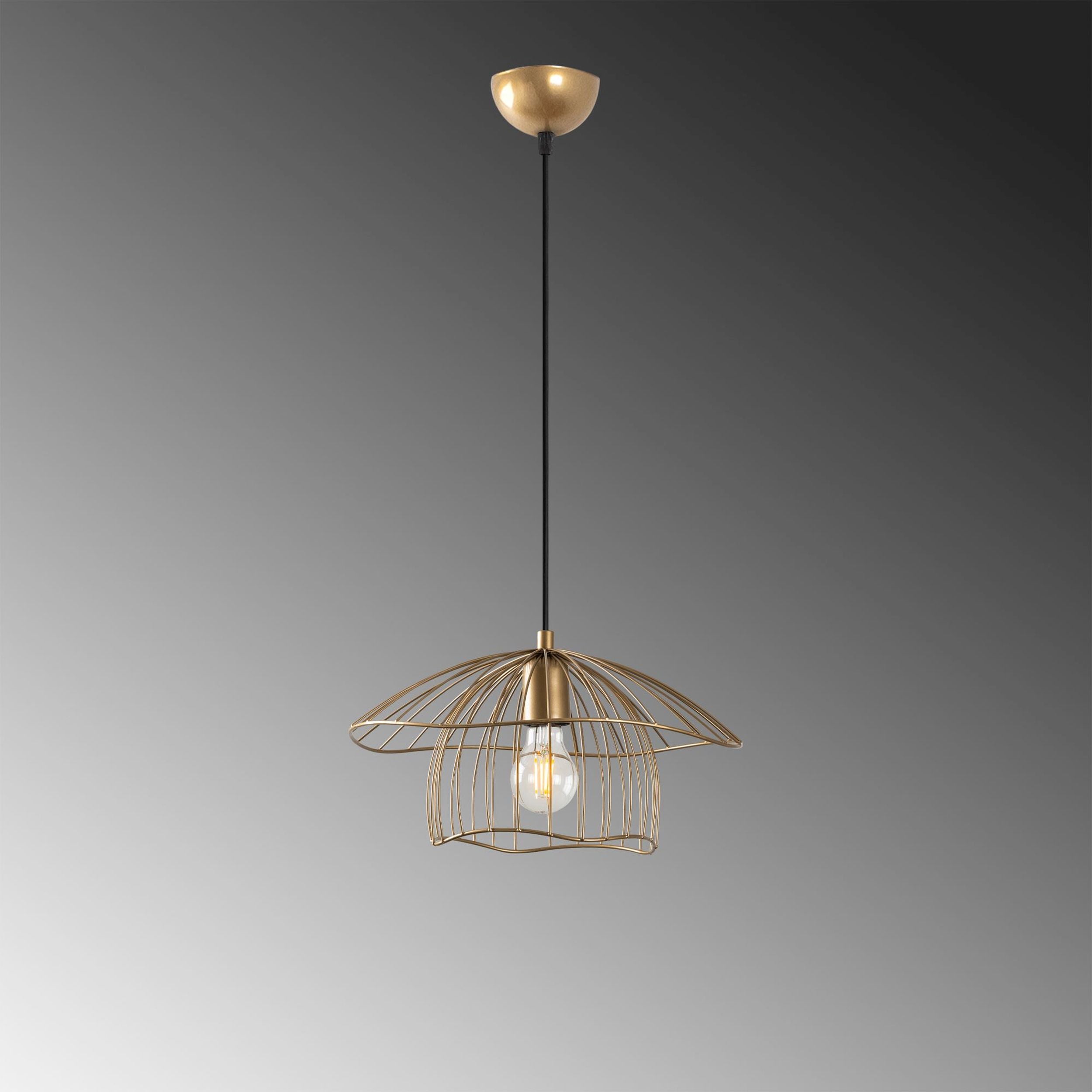 Lampa wisząca Mantar złota
