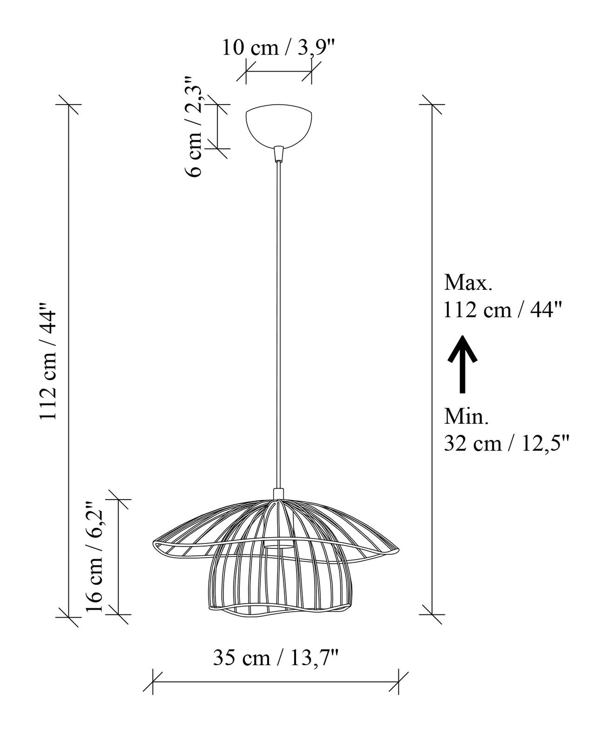 Lampa wisząca Mantar złota