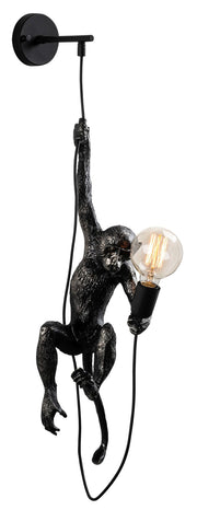 Lampa ścienna Proffitz z małpką czarna