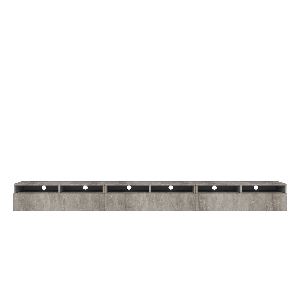 Szafka RTV z trzema szufladami Rednaw 300 cm Beton