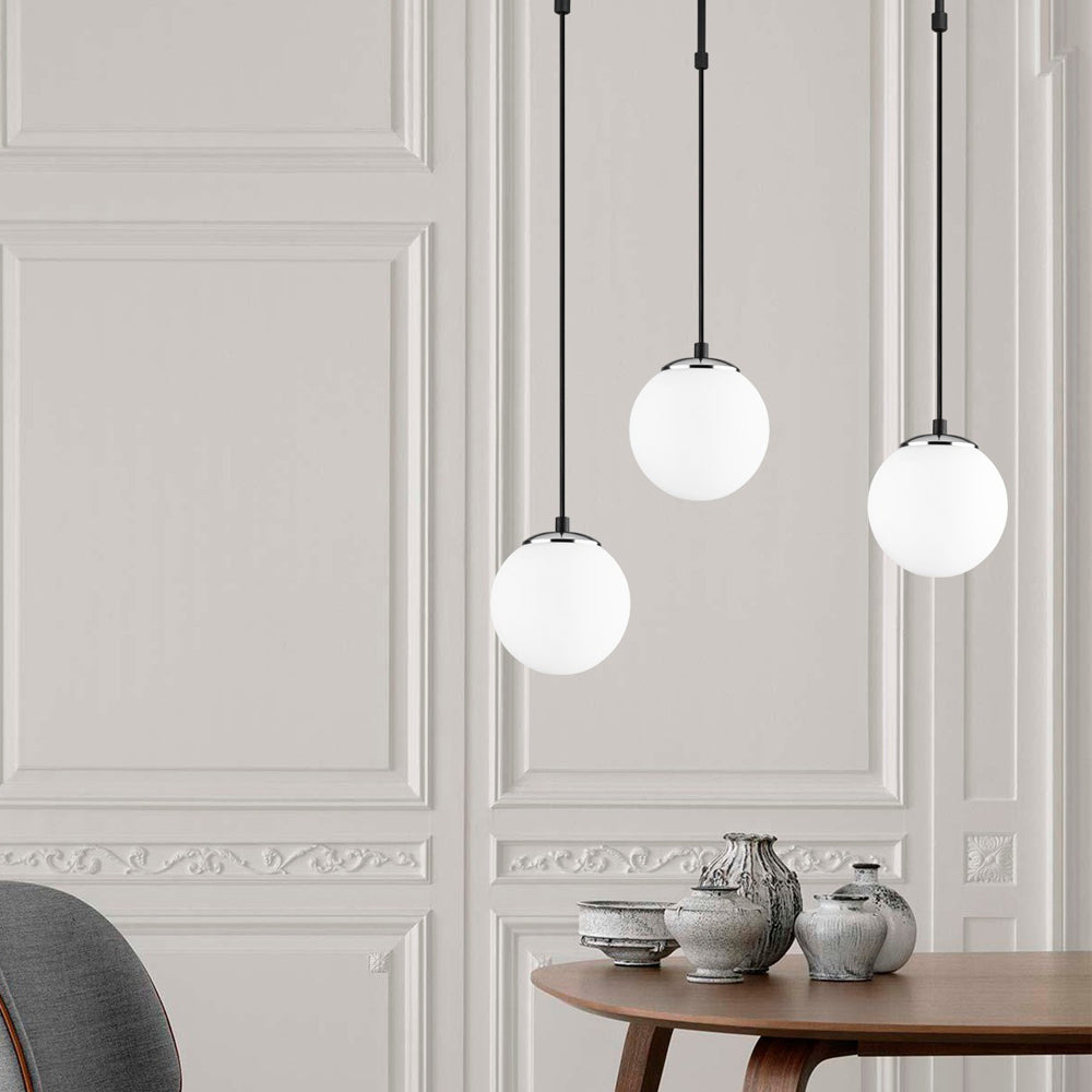 Lampa wisząca Illurked x3 kaskada czarno-srebrna