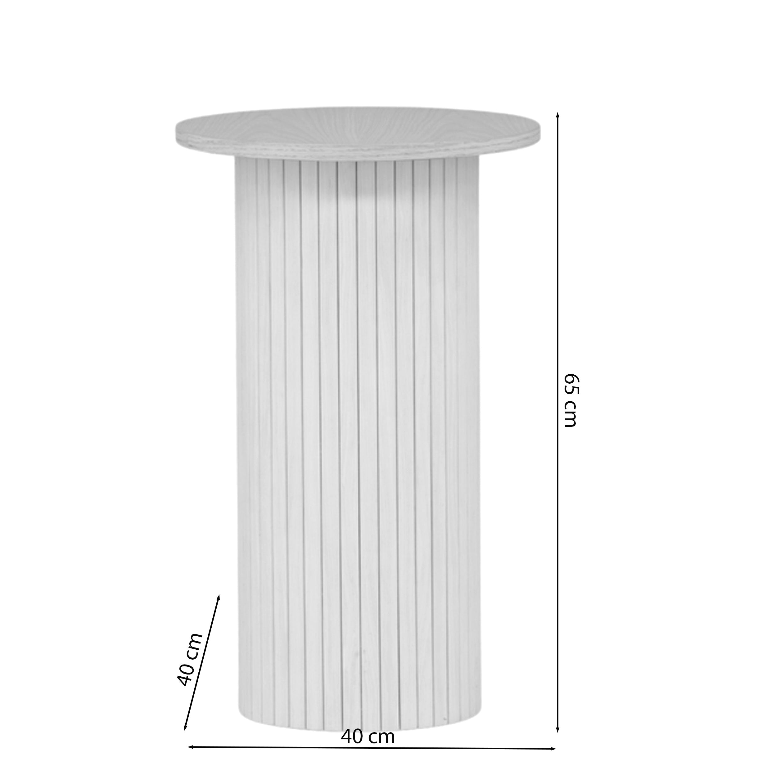 Stolik kawowy Gratorm 40x40 cm lamele czarny