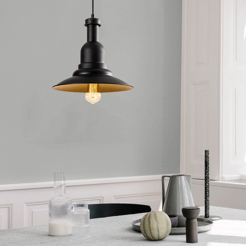 Lampa sufitowa Ardulace kapelusz średnica 33 cm czarna