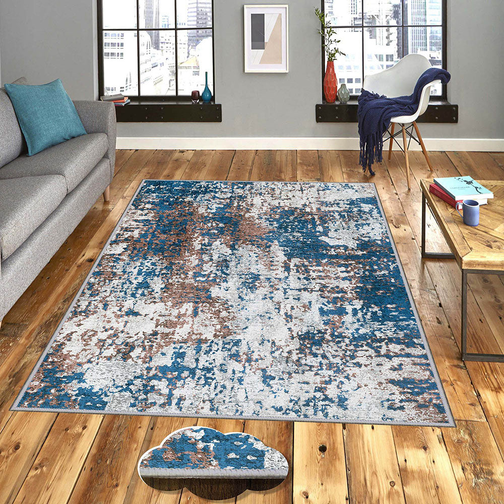 Dywan nowoczesny Caylized 120x180 cm beżowo-niebieski