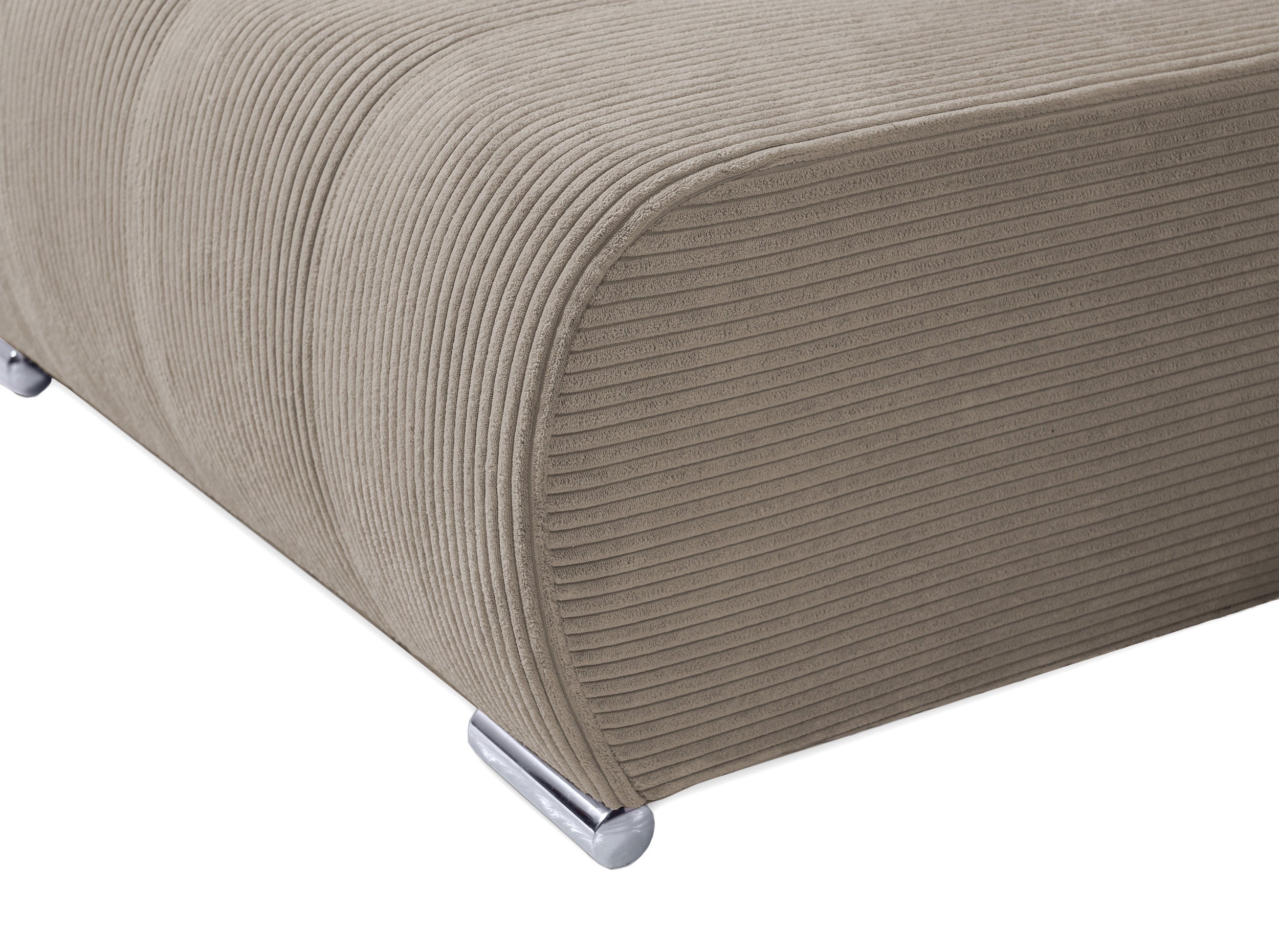 Narożnik z funkcją spania Magliano L-kształtny z pojemnikiem ciemnobeżowy sztruks lewostronny