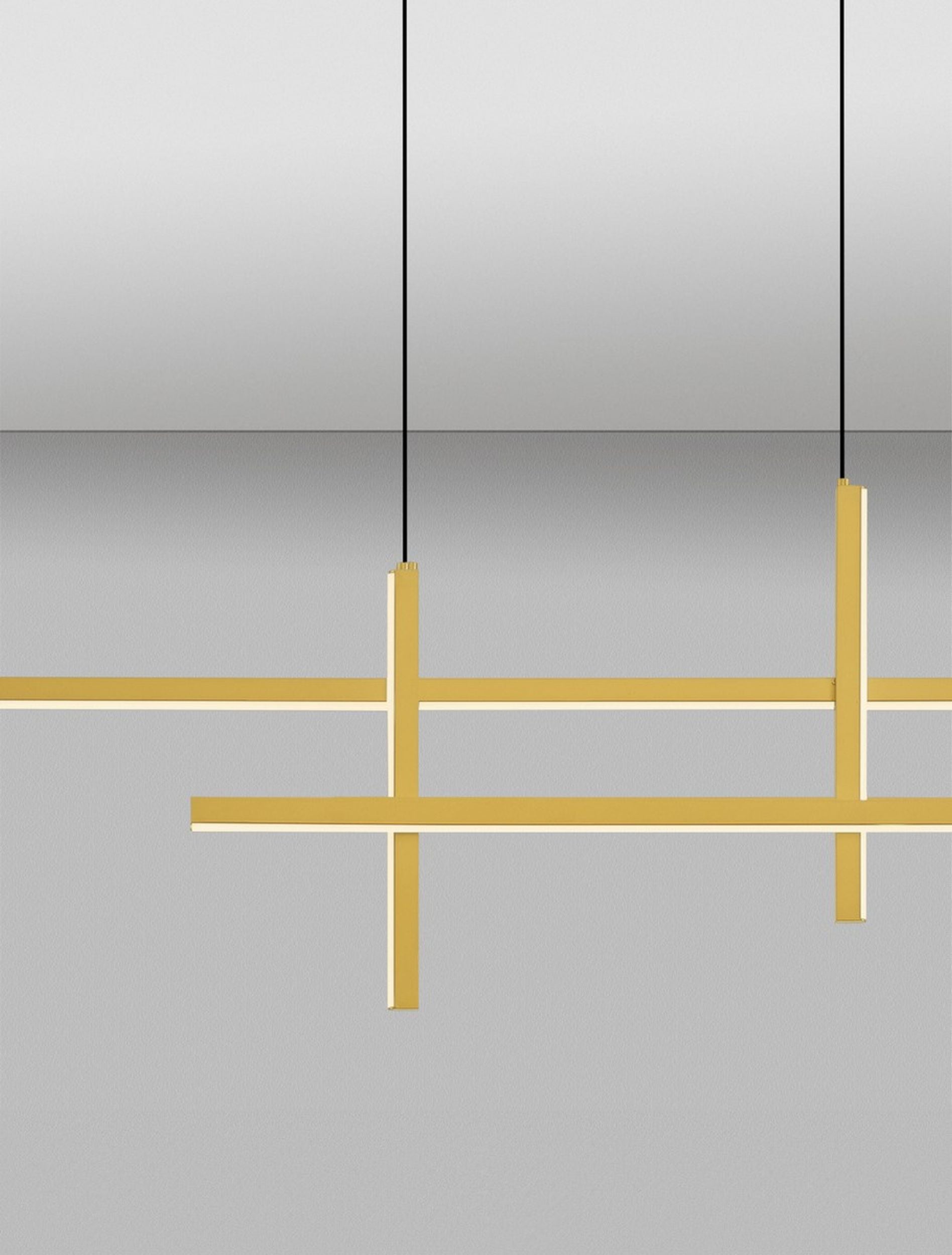 Lampa wisząca Coundes LED czarno-złota