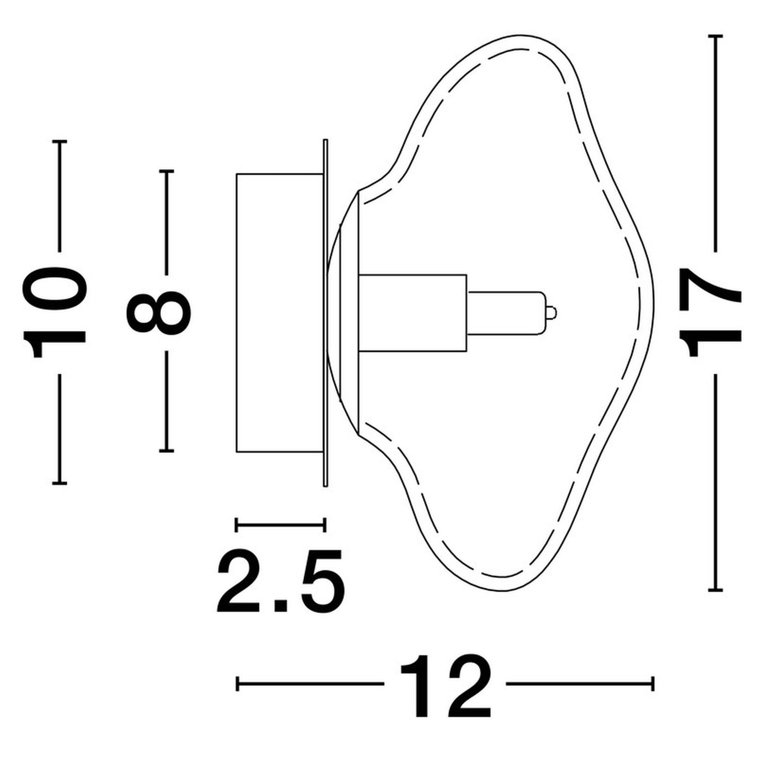 Kinkiet Elanke 17 cm złoty