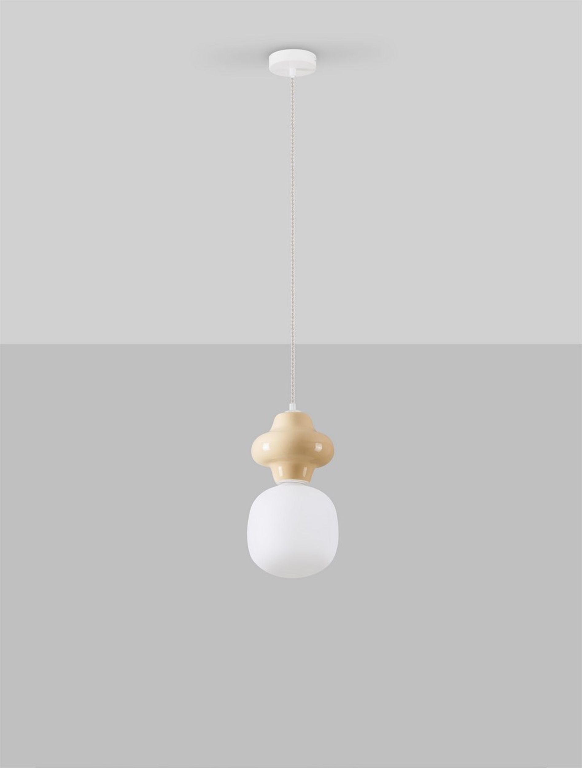 Lampa wisząca Parive I beżowo-biała