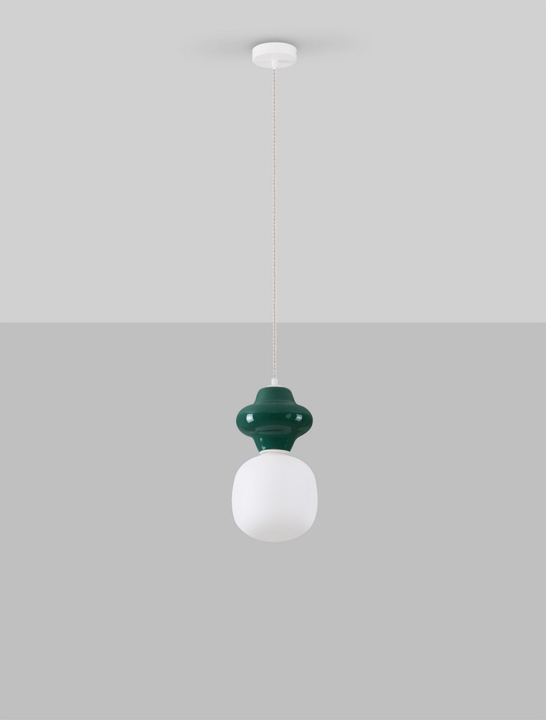 Lampa wisząca Parive I zielono-biała