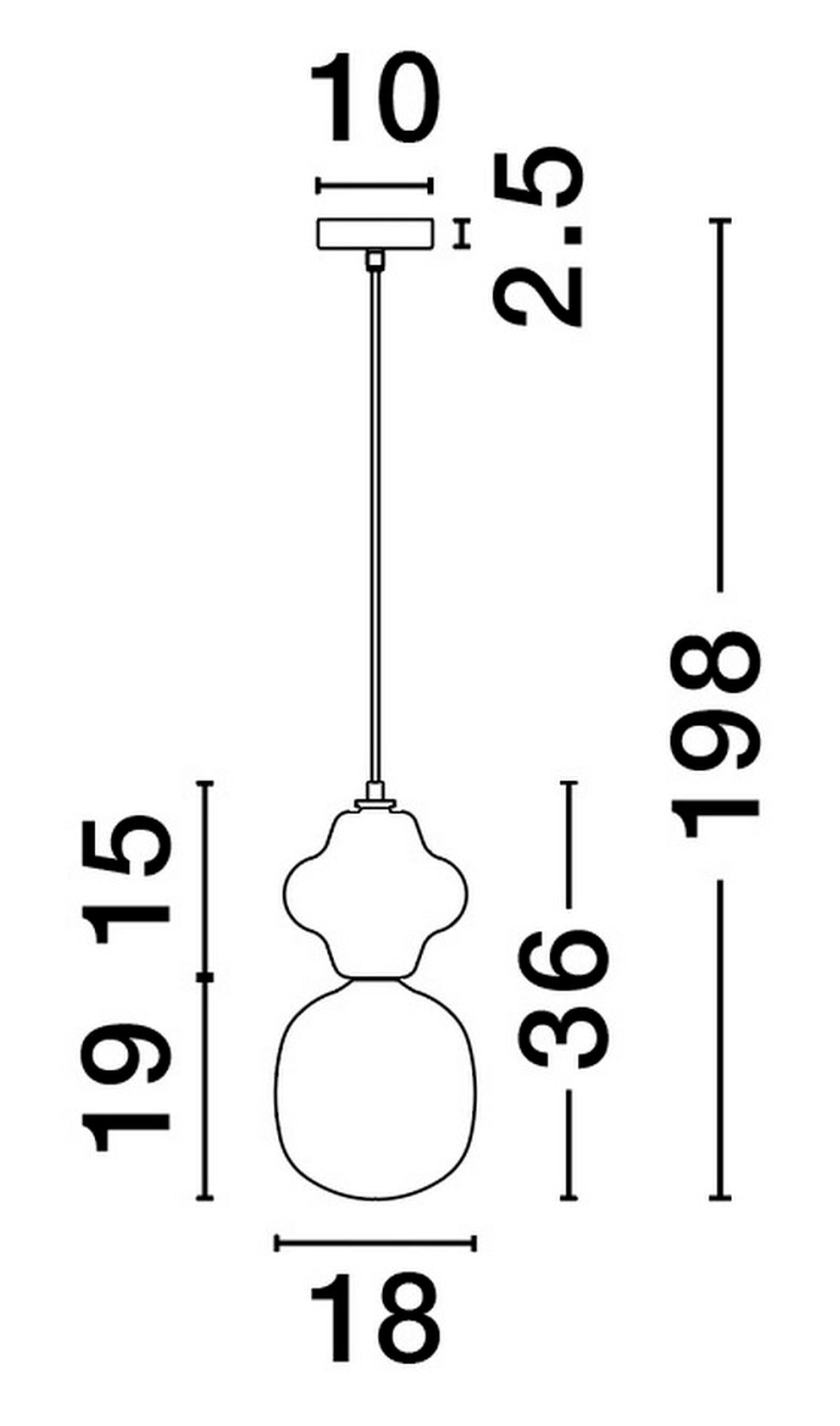 Lampa wisząca Parive I zielono-biała