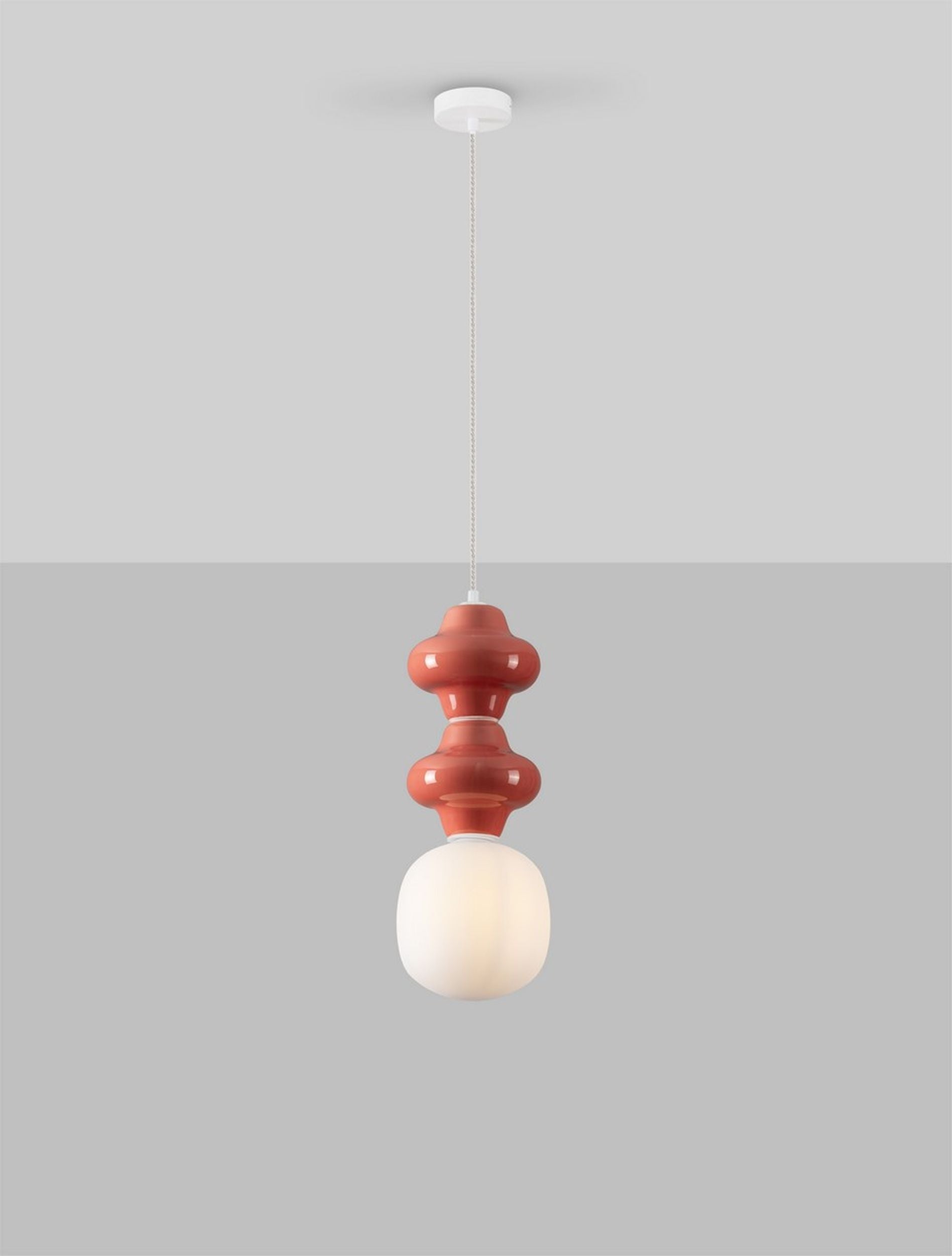 Lampa wisząca Parive II czerwono-biała