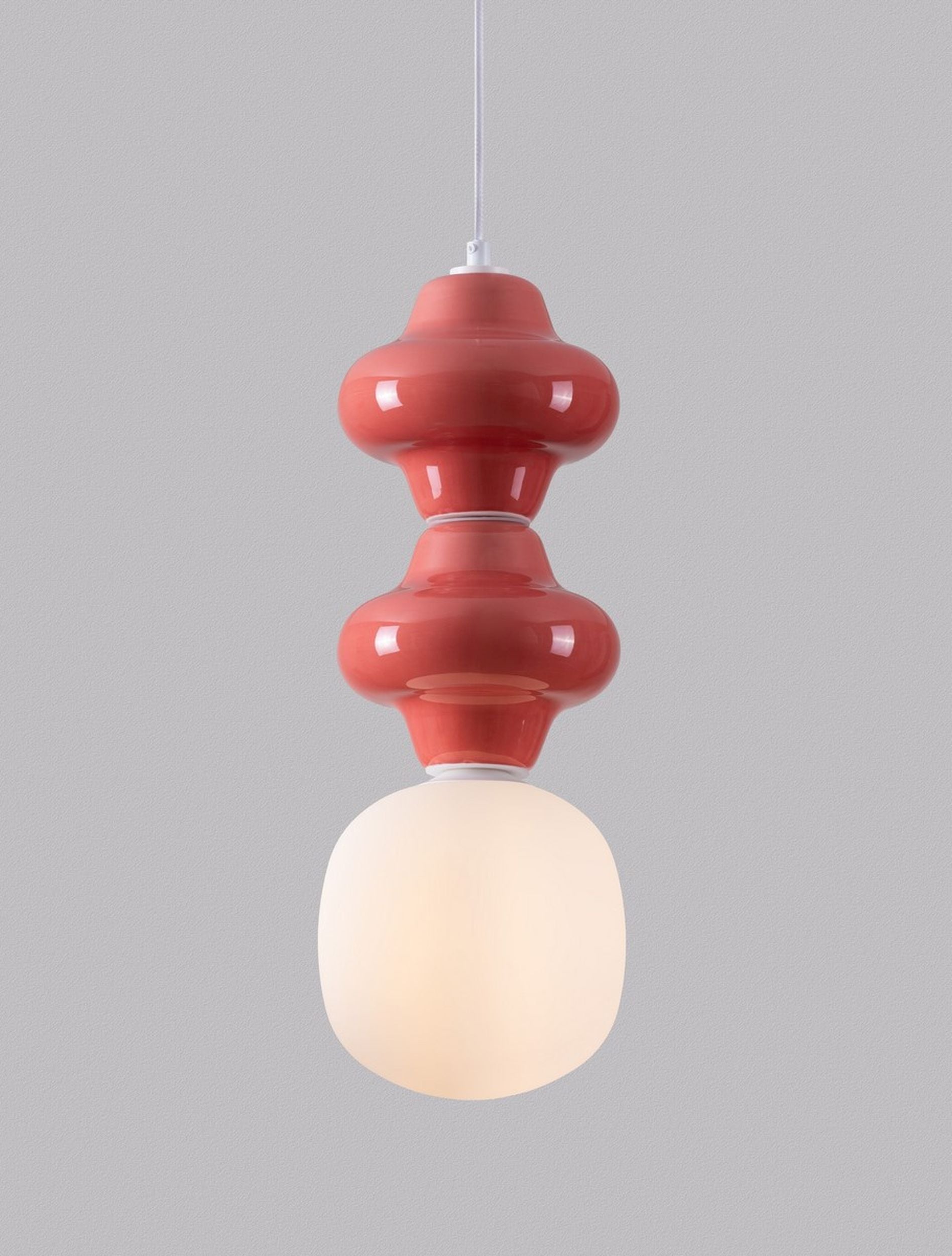 Lampa wisząca Parive II czerwono-biała