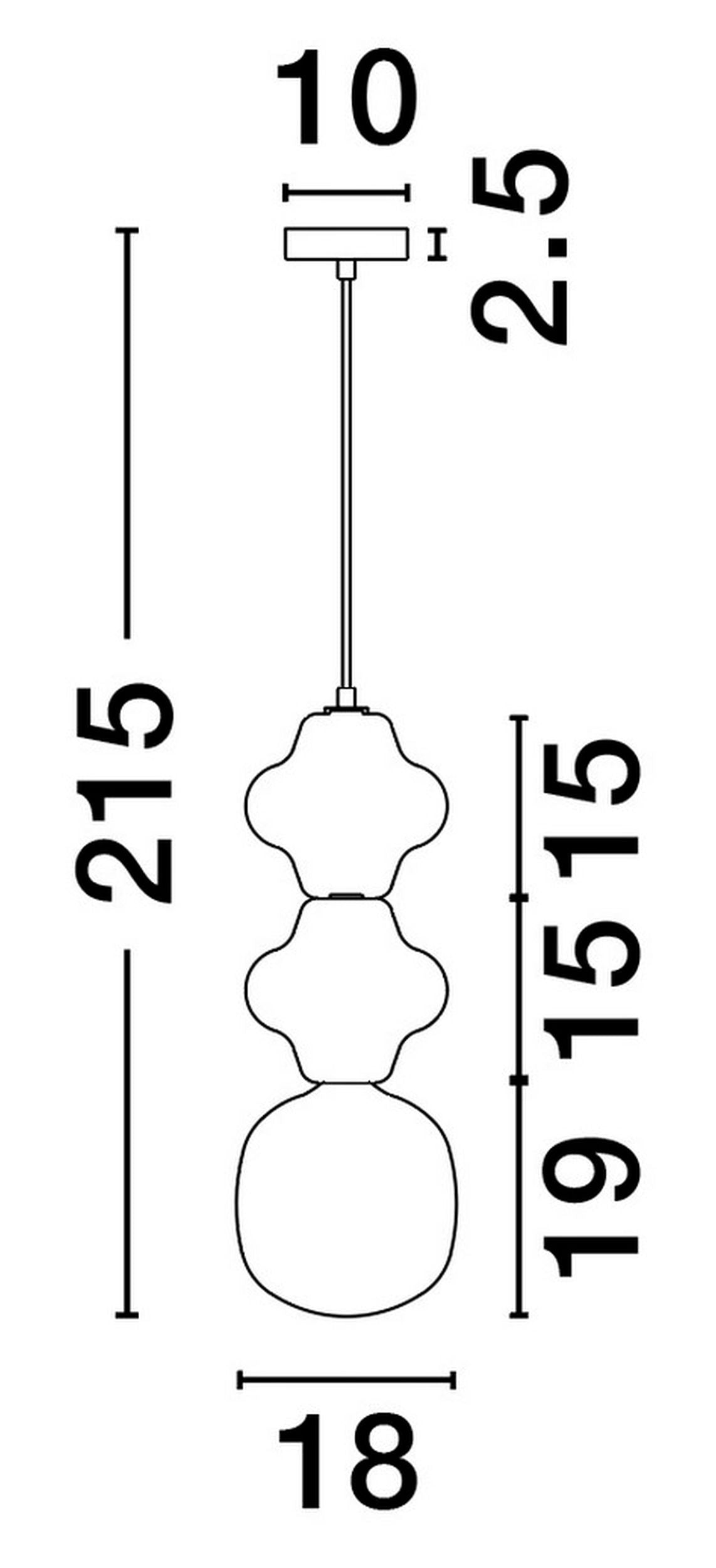Lampa wisząca Parive II wielokolorowa
