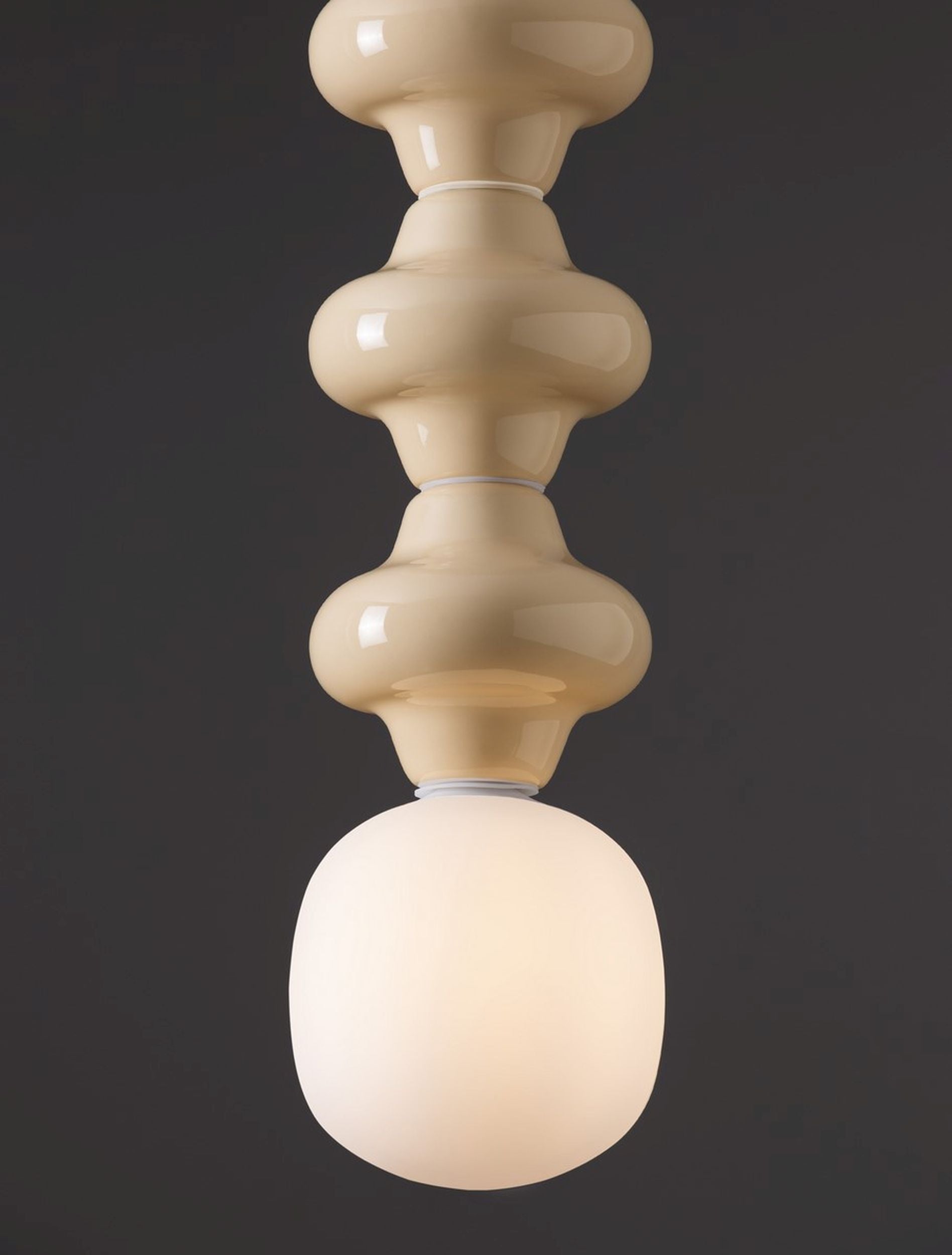 Lampa wisząca Parive III beżowa