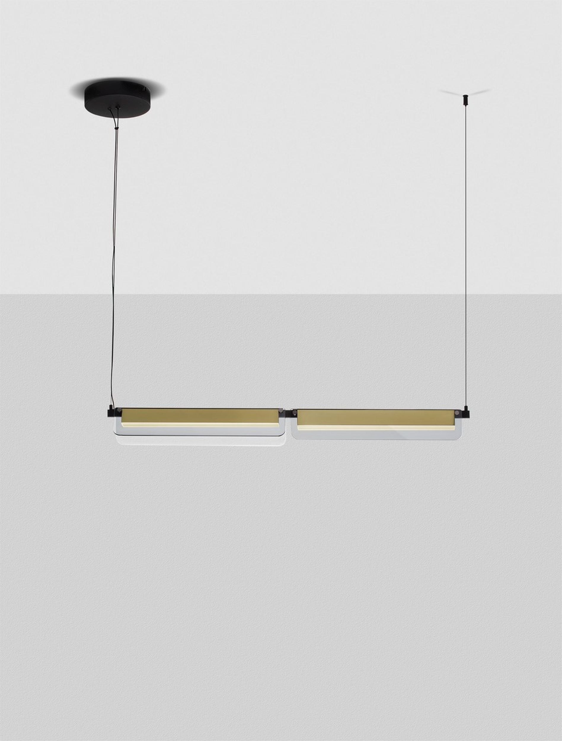 Lampa wisząca Hullows LED czarno-złota