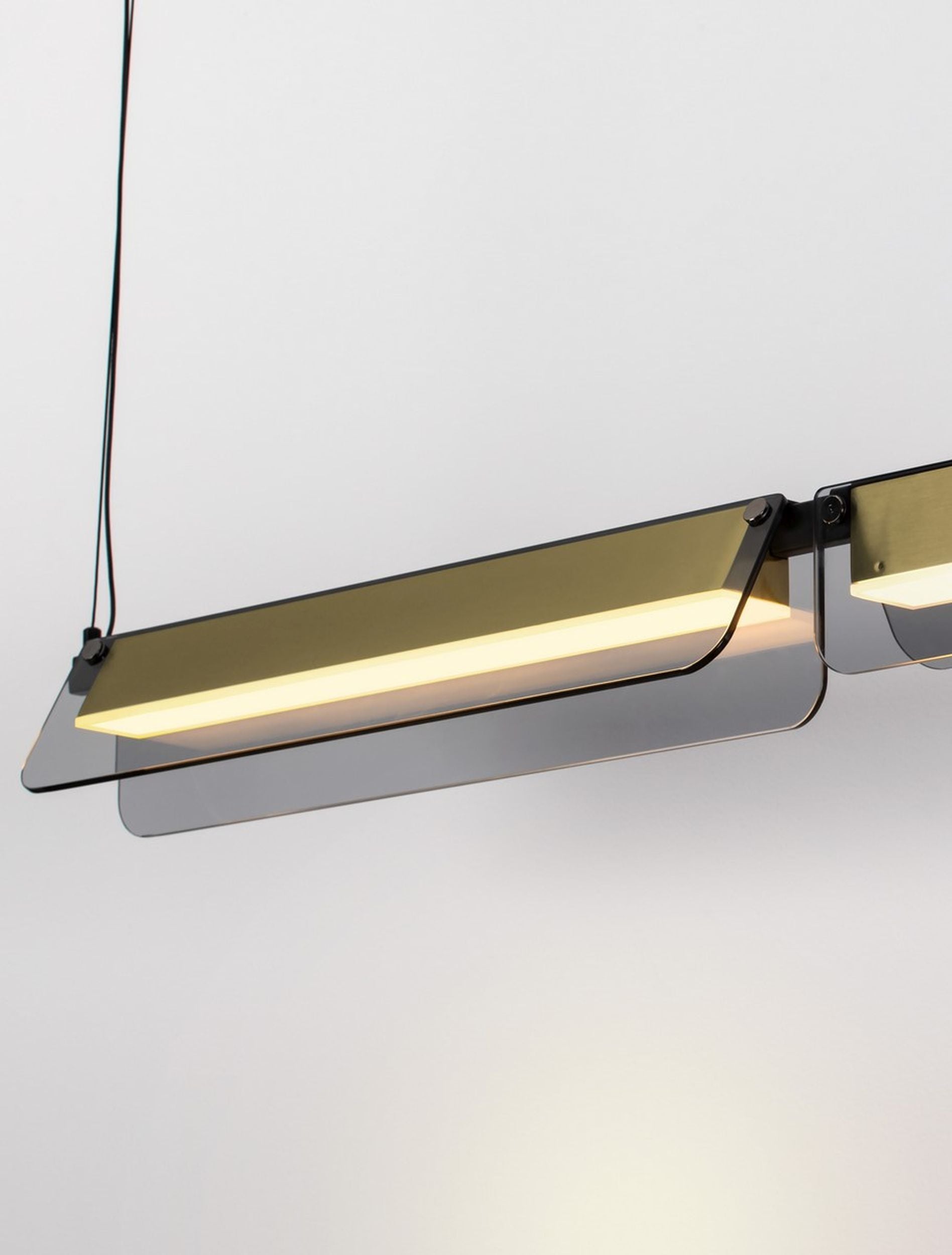Lampa wisząca Hullows LED czarno-złota