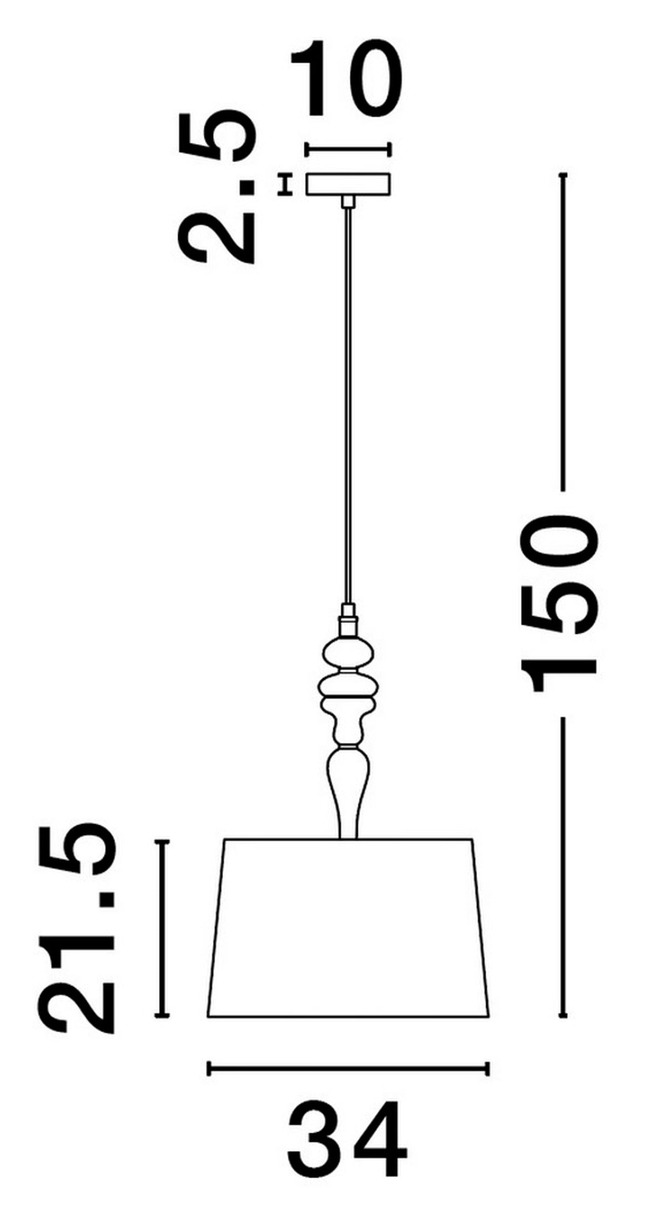 Lampa wisząca Grappine złoto-beżowa