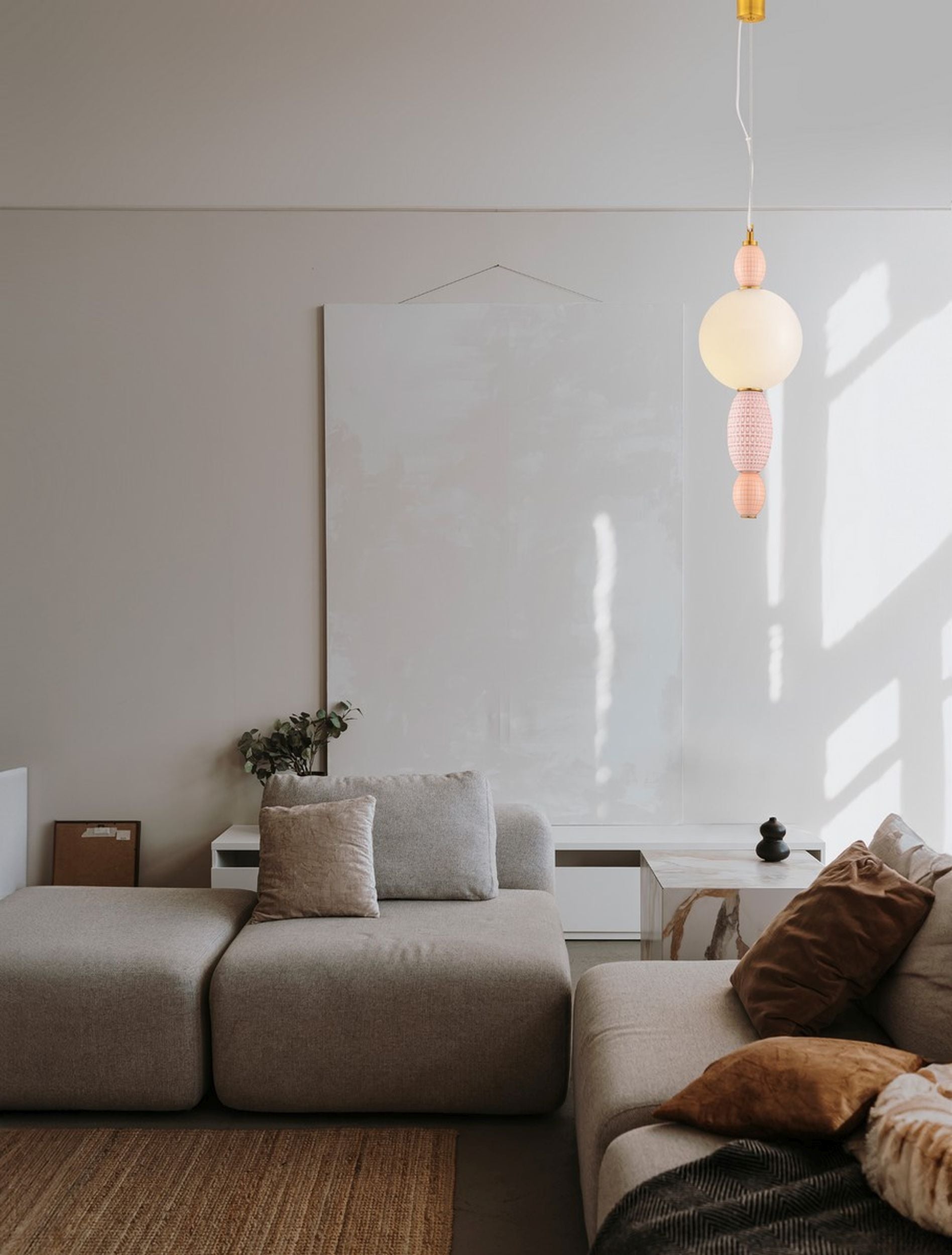 Lampa wisząca Texells LED różowo-złota