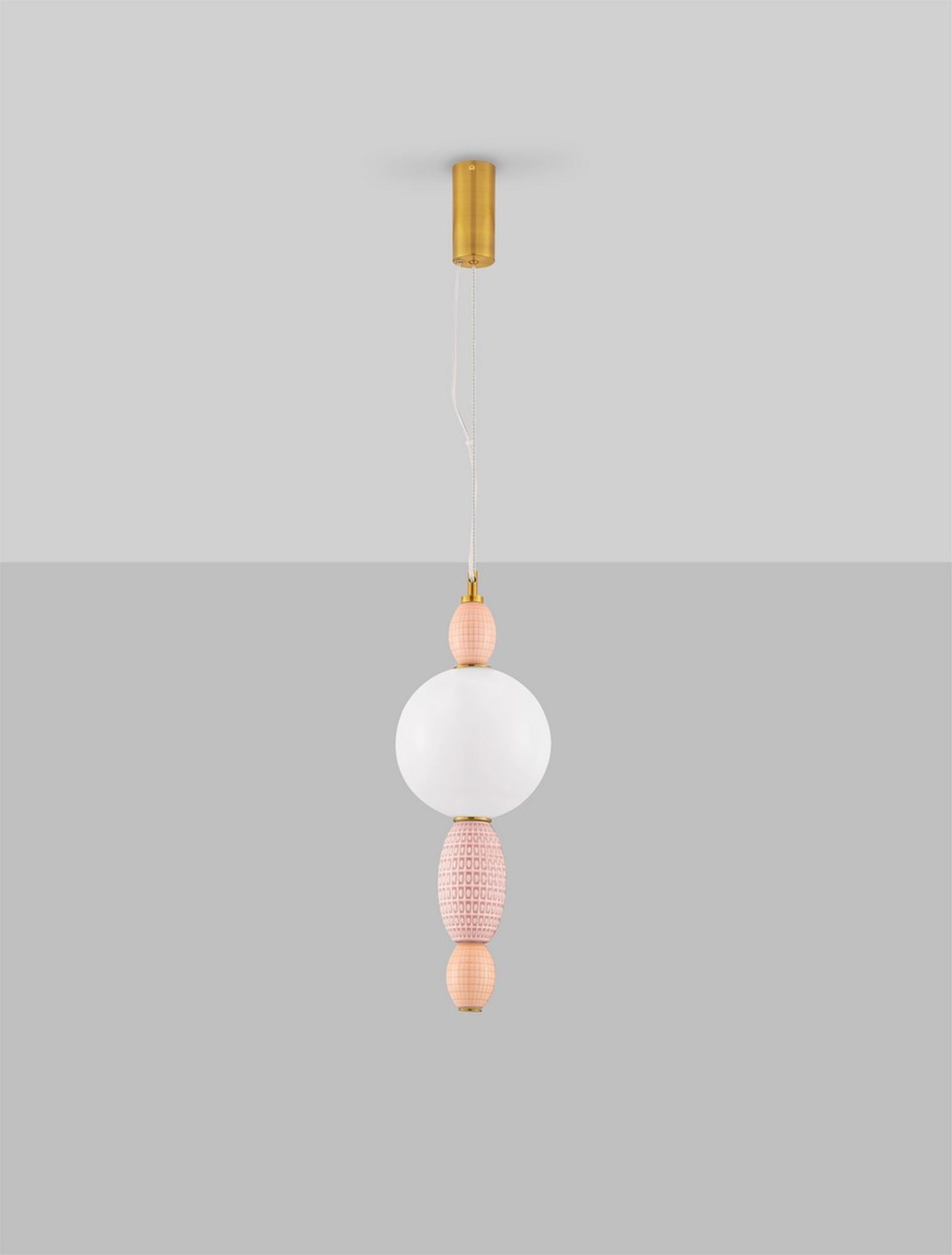 Lampa wisząca Texells LED różowo-złota