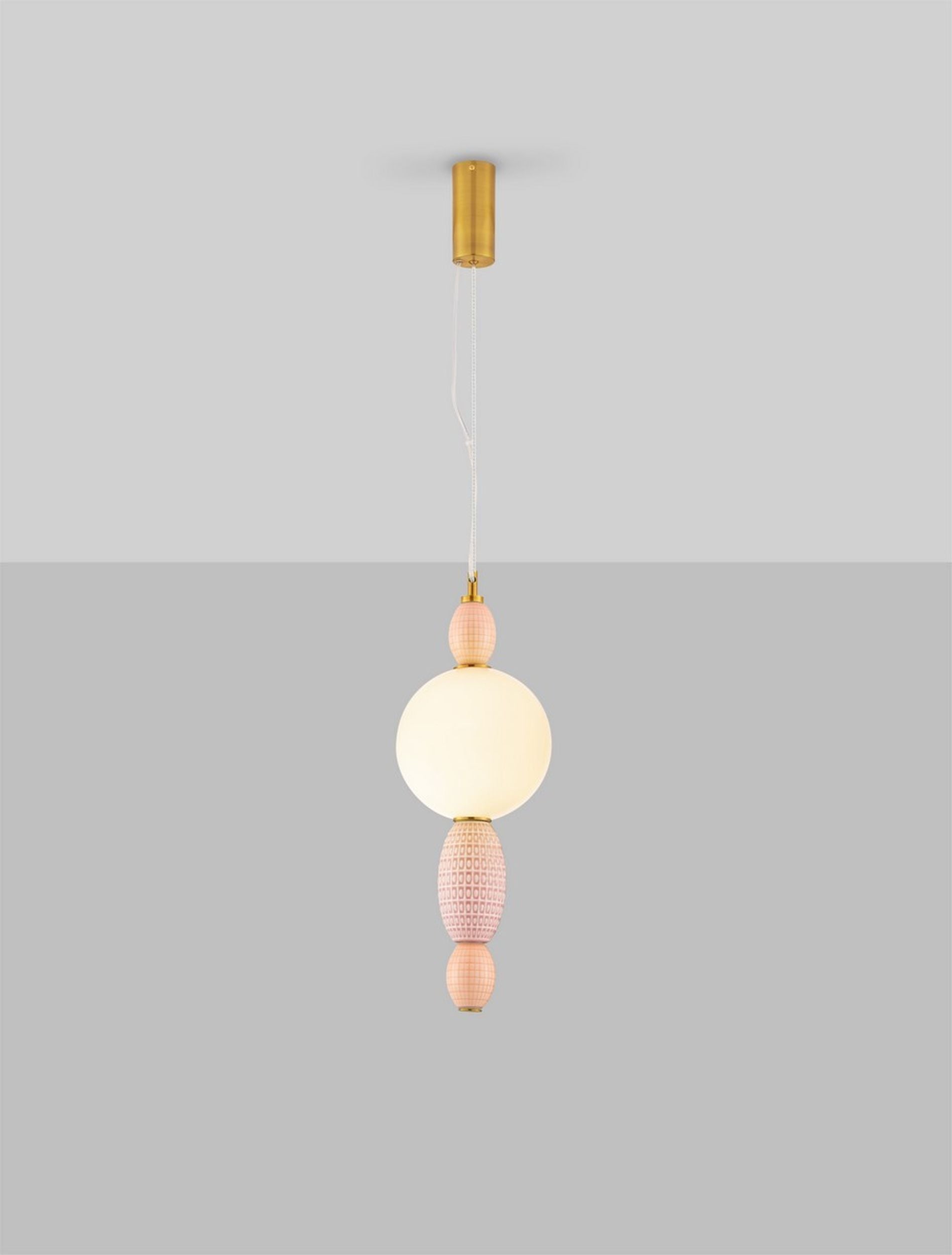 Lampa wisząca Texells LED różowo-złota