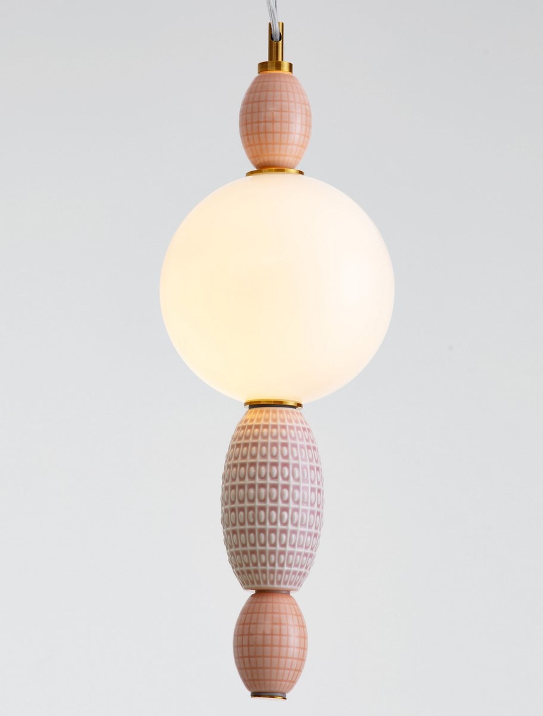 Lampa wisząca Texells LED różowo-złota