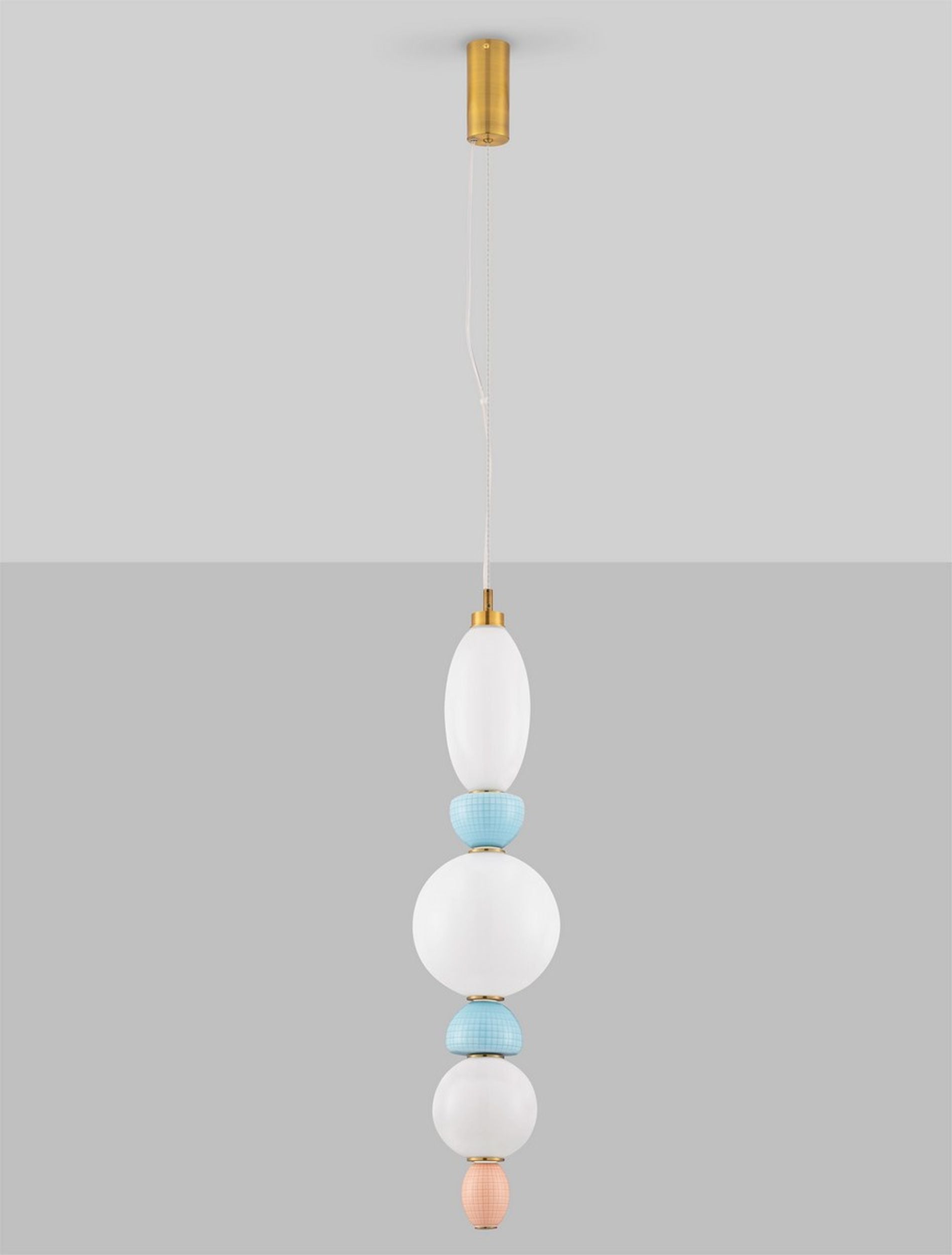 Lampa wisząca Texells LED niebiesko-złota