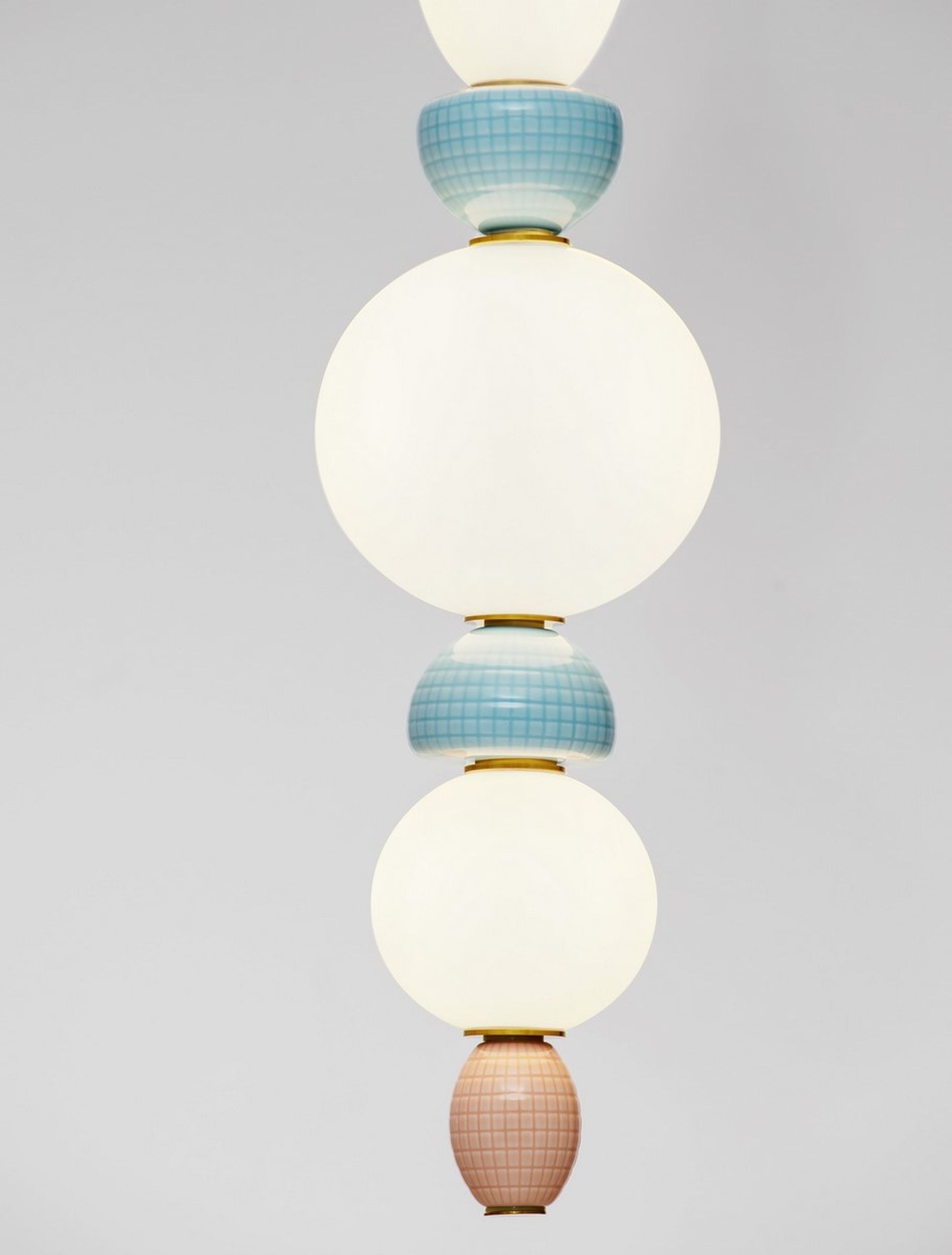 Lampa wisząca Texells LED niebiesko-złota