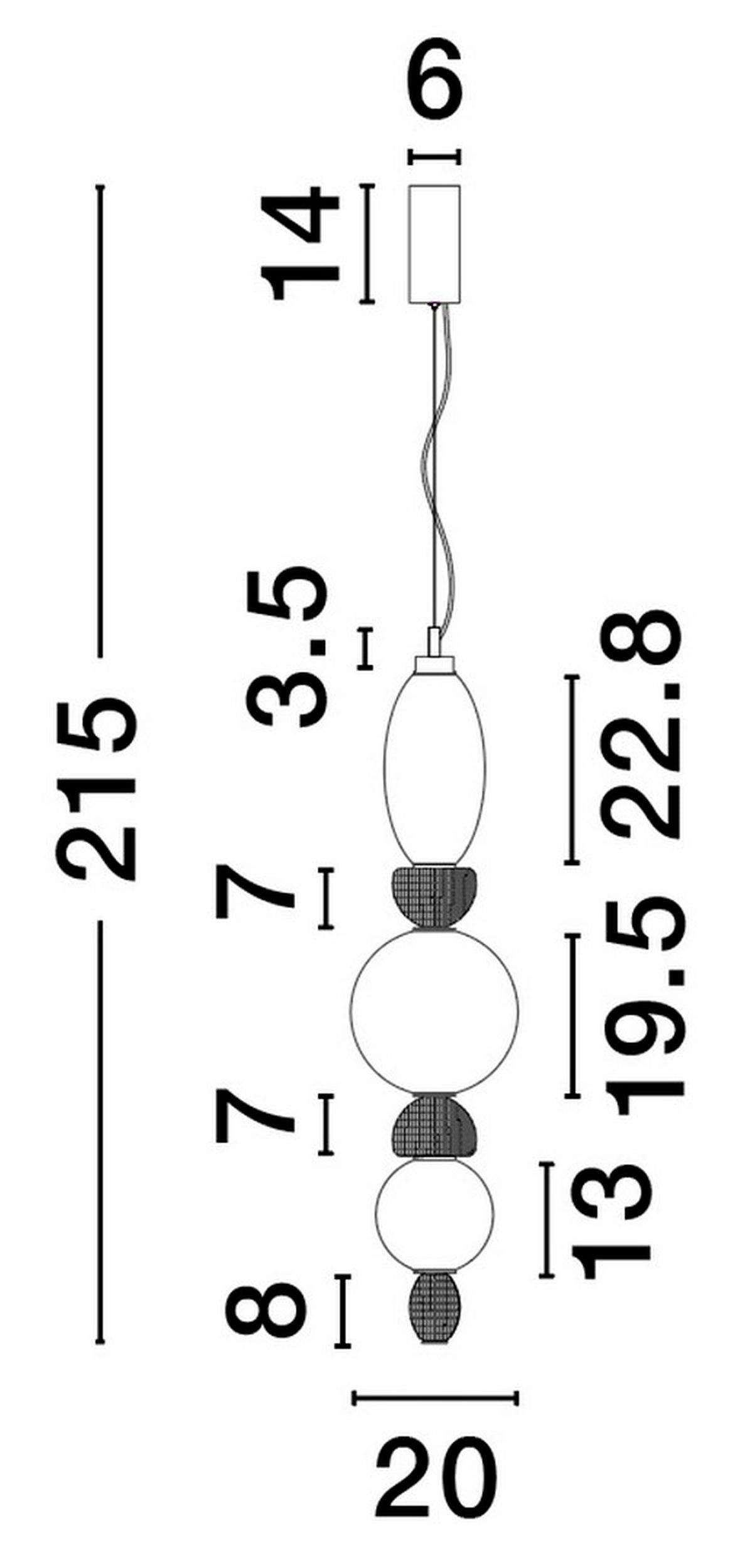 Lampa wisząca Texells LED niebiesko-złota