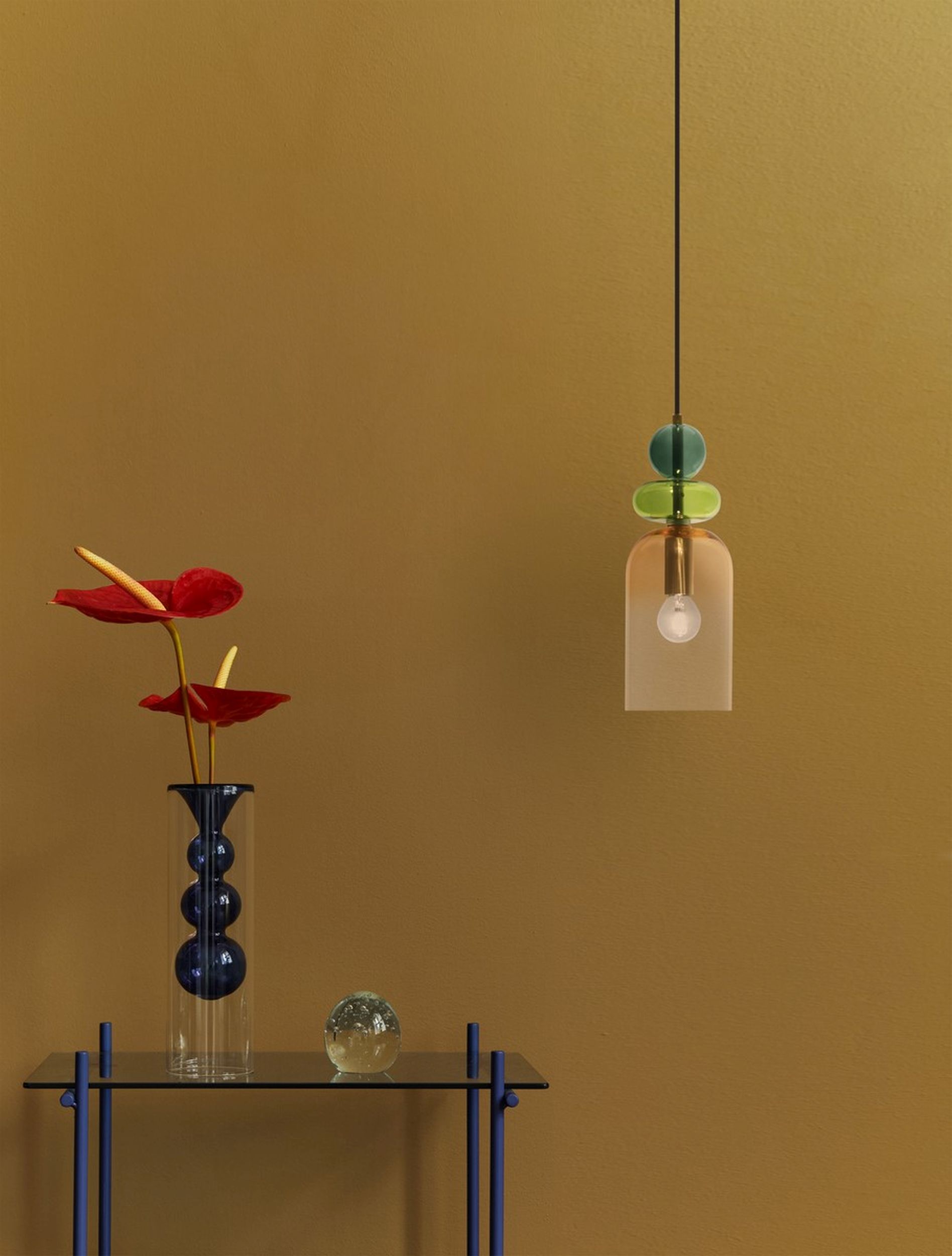 Lampa wisząca Nouvede 11 cm zielono-złota