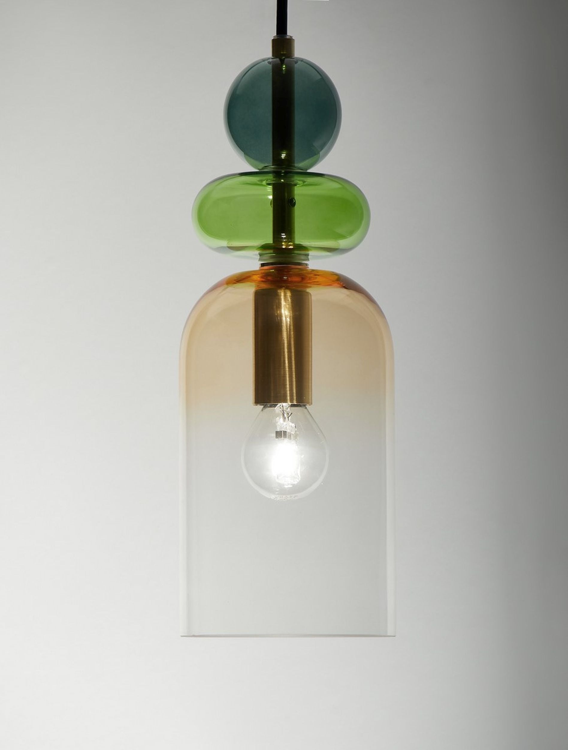Lampa wisząca Nouvede 11 cm zielono-złota